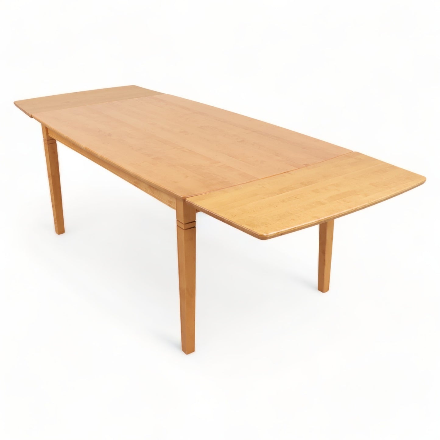 170/253x100 cm, spisebord i honningbeiset bjørk