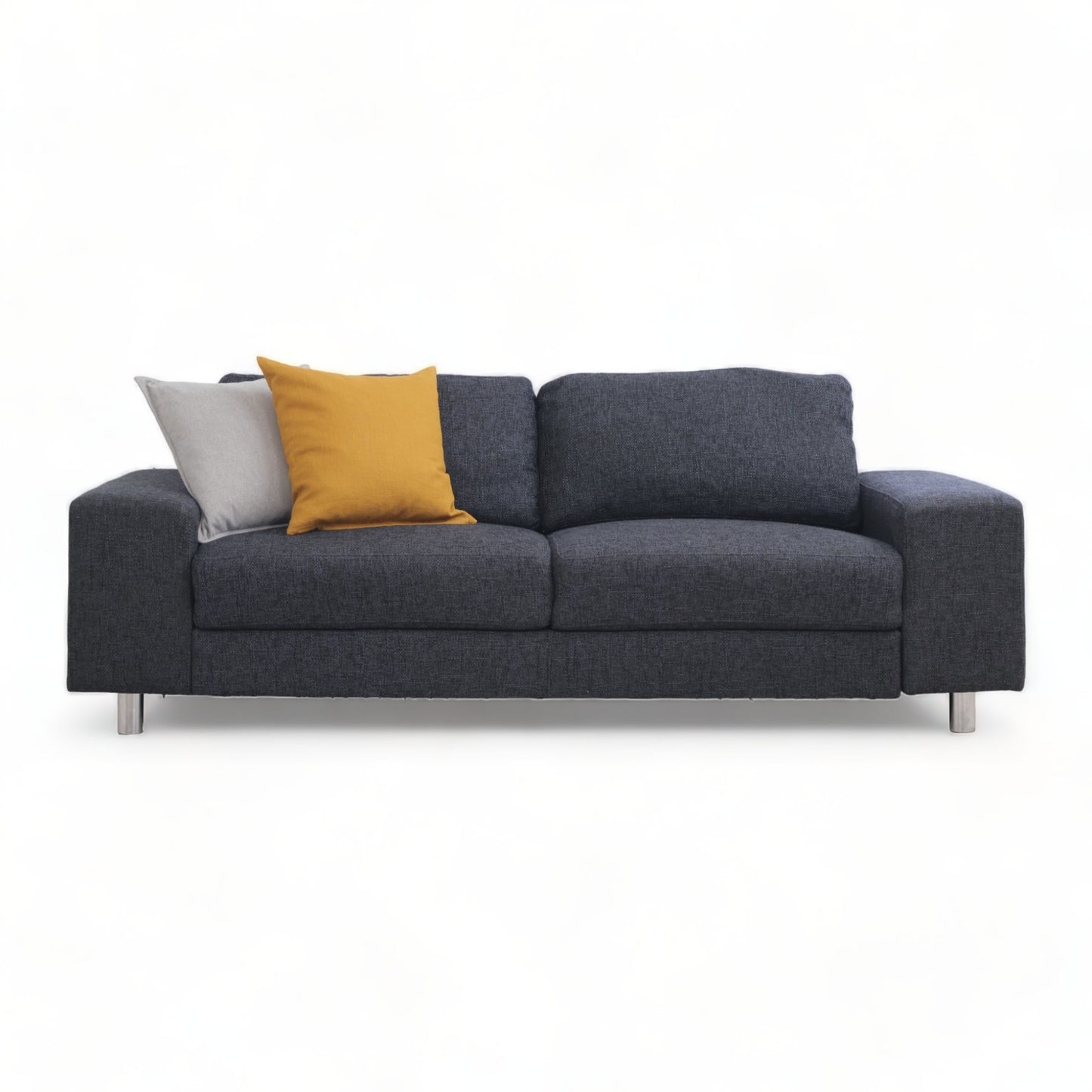 Nyrenset | Mørk grå/sort 3-seter sofa
