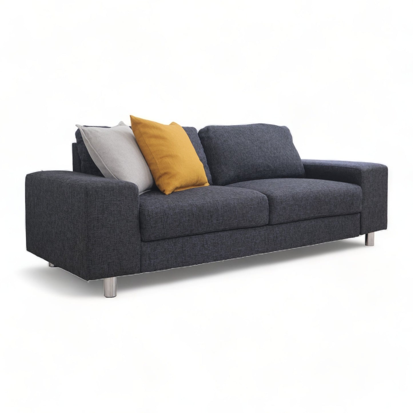 Nyrenset | Mørk grå/sort 3-seter sofa