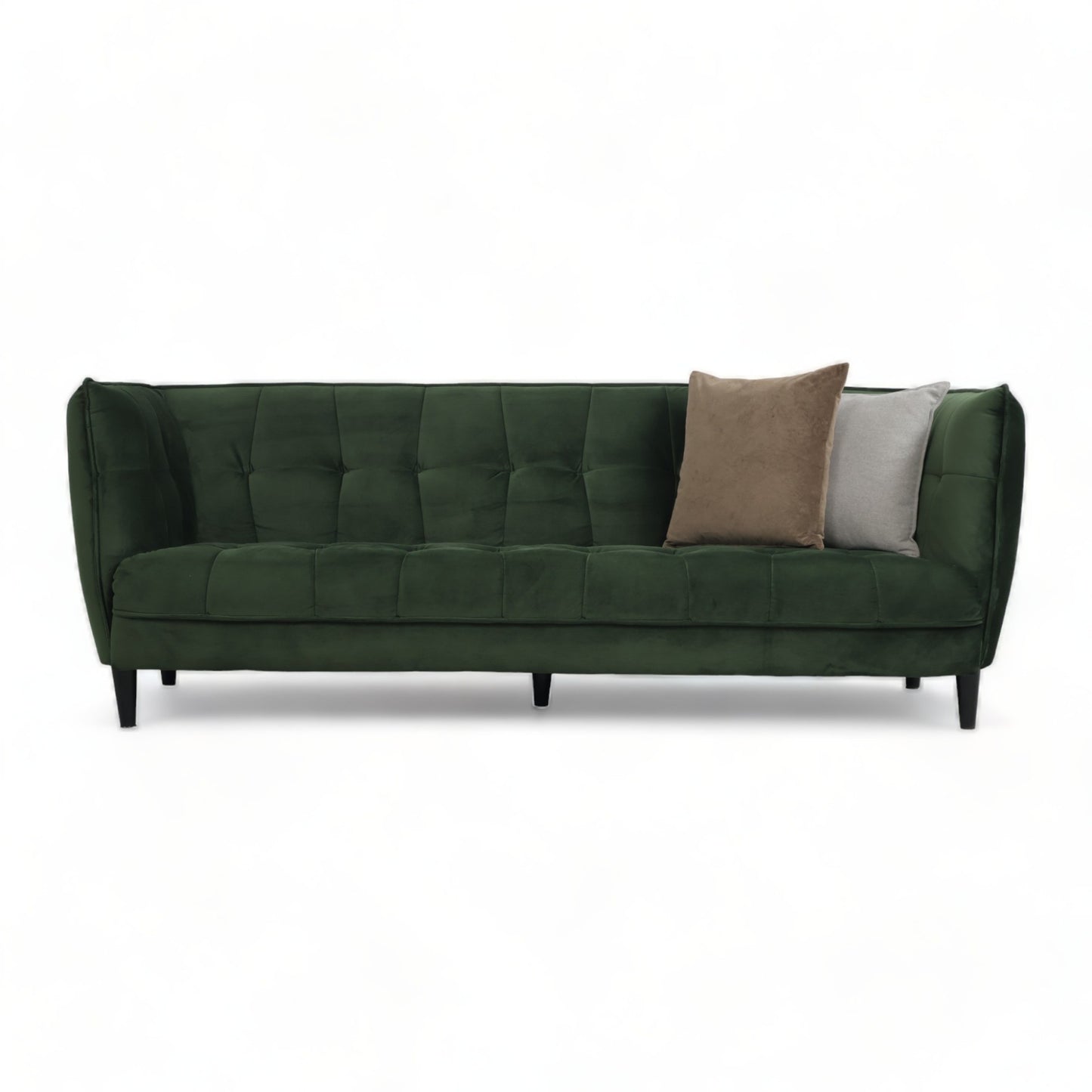 Nyrenset | Mørk grønn Charlotte 3-seter sofa i velur