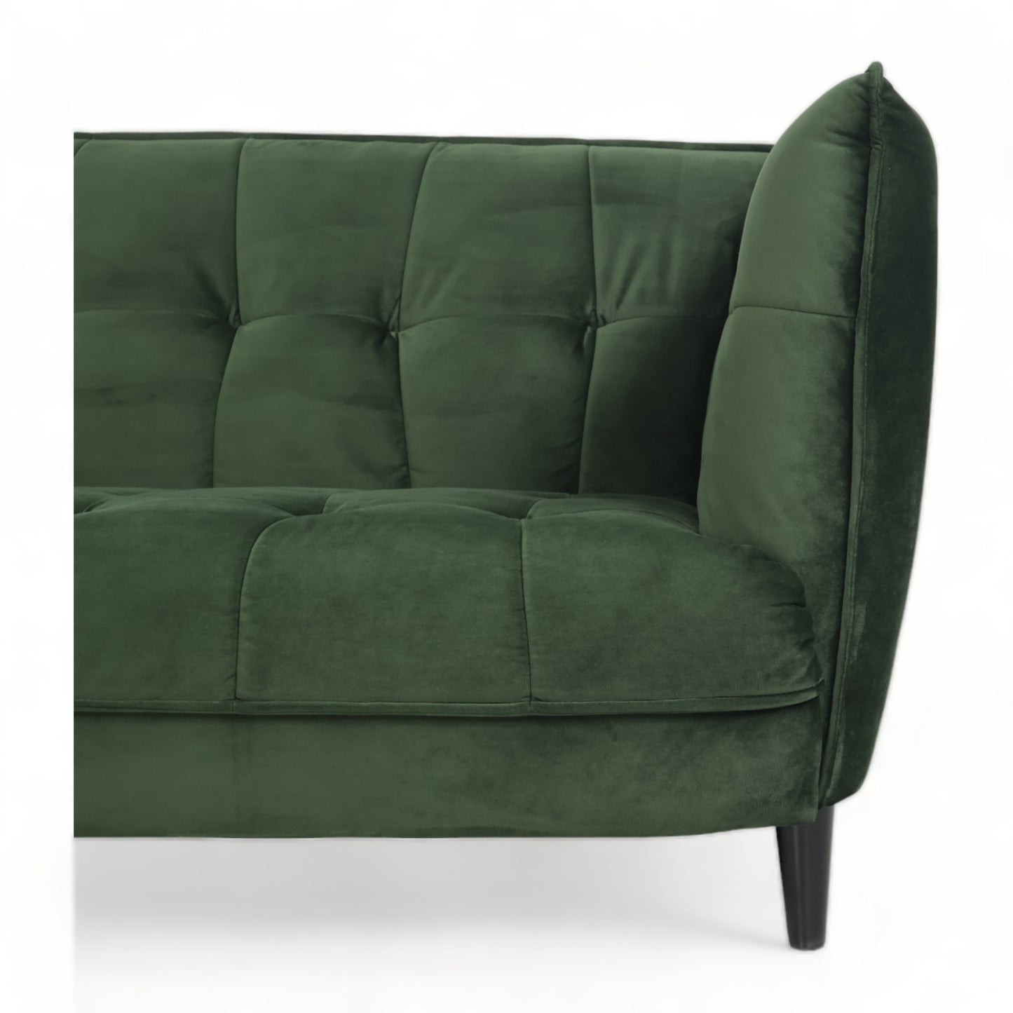 Nyrenset | Mørk grønn Charlotte 3-seter sofa i velur