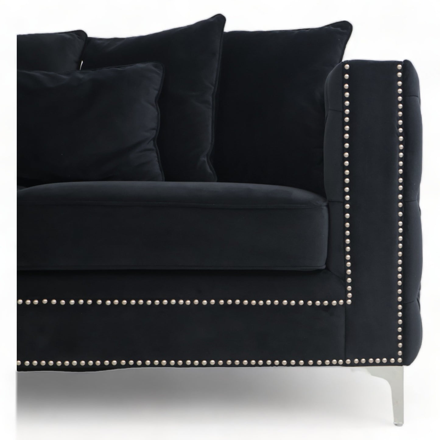 Nyrenset | Sort Kingston 2-seter sofa i velur