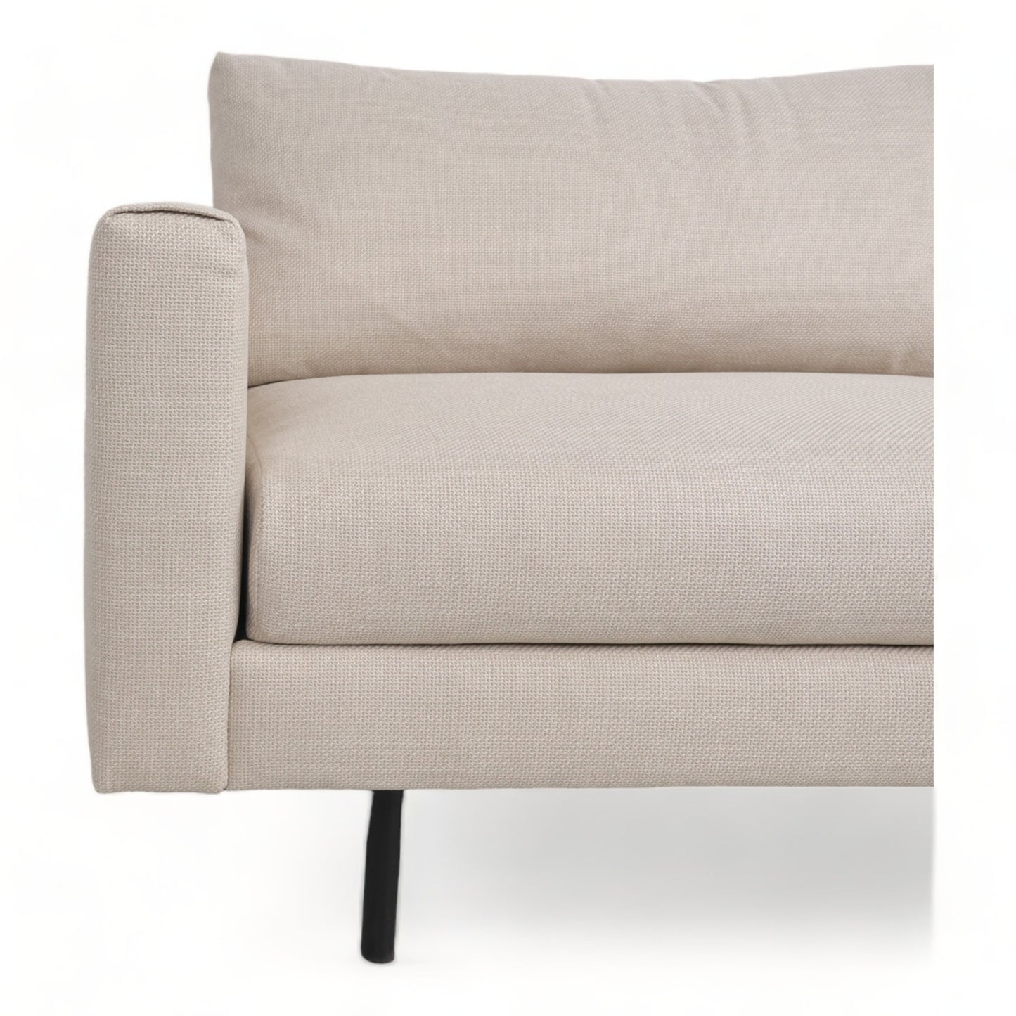 Nyrenset | Beige Paia 3-seter sofa med sorte bein