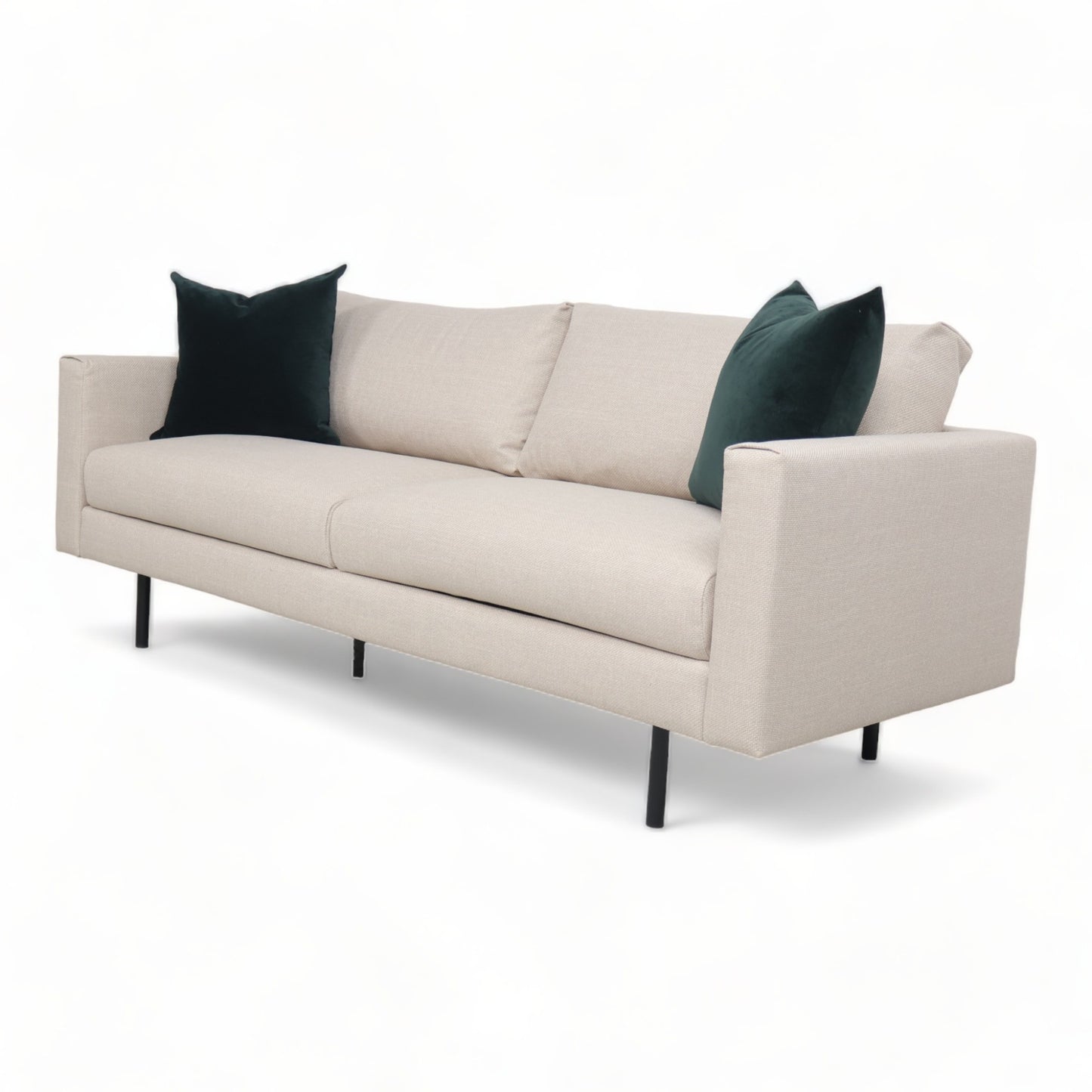 Nyrenset | Beige Paia 3-seter sofa med sorte bein