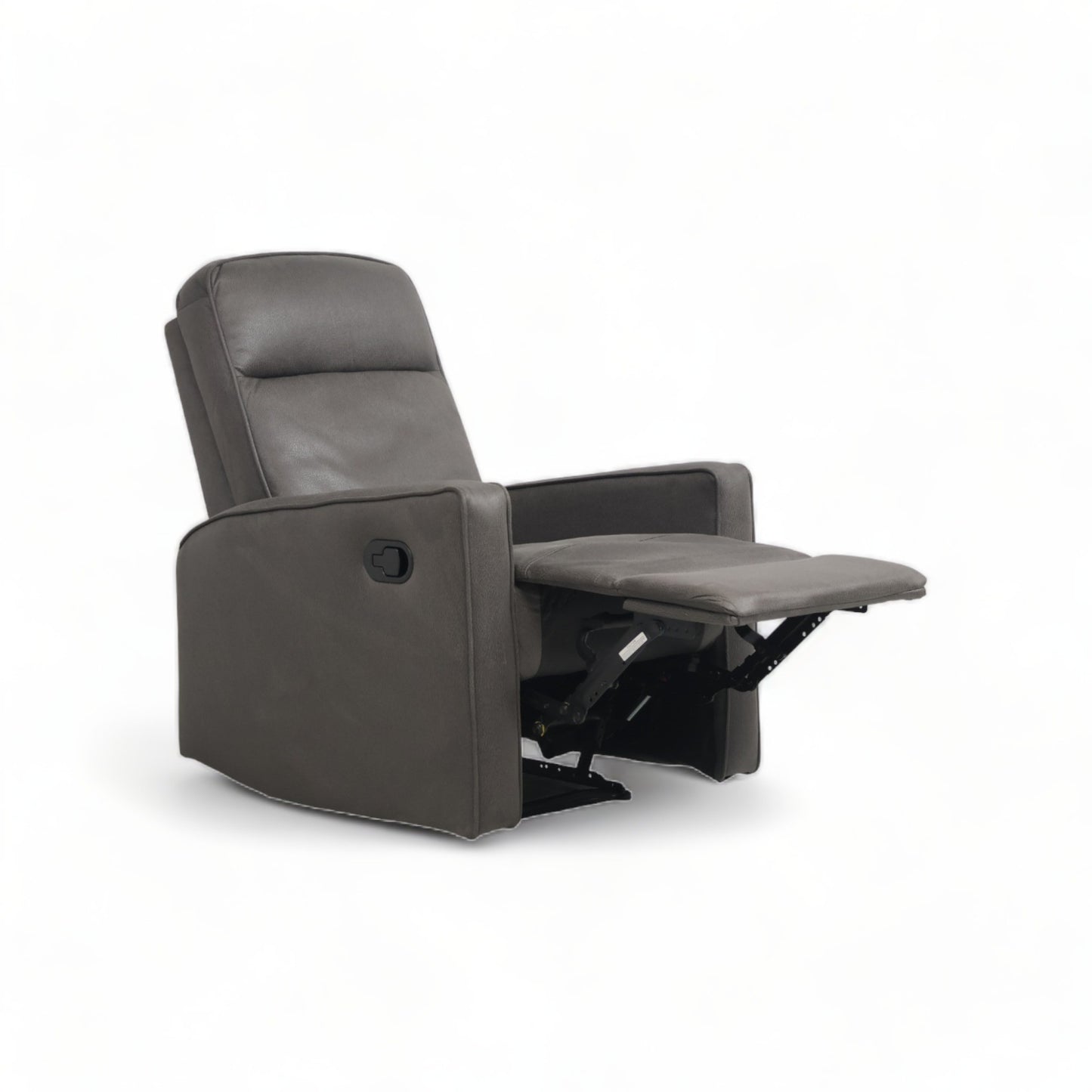 Ubrukt | Mørk grå stol med recliner