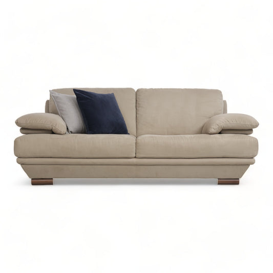 Nyrenset | Grå/beige Natuzzi Plaza 2-seter sofa