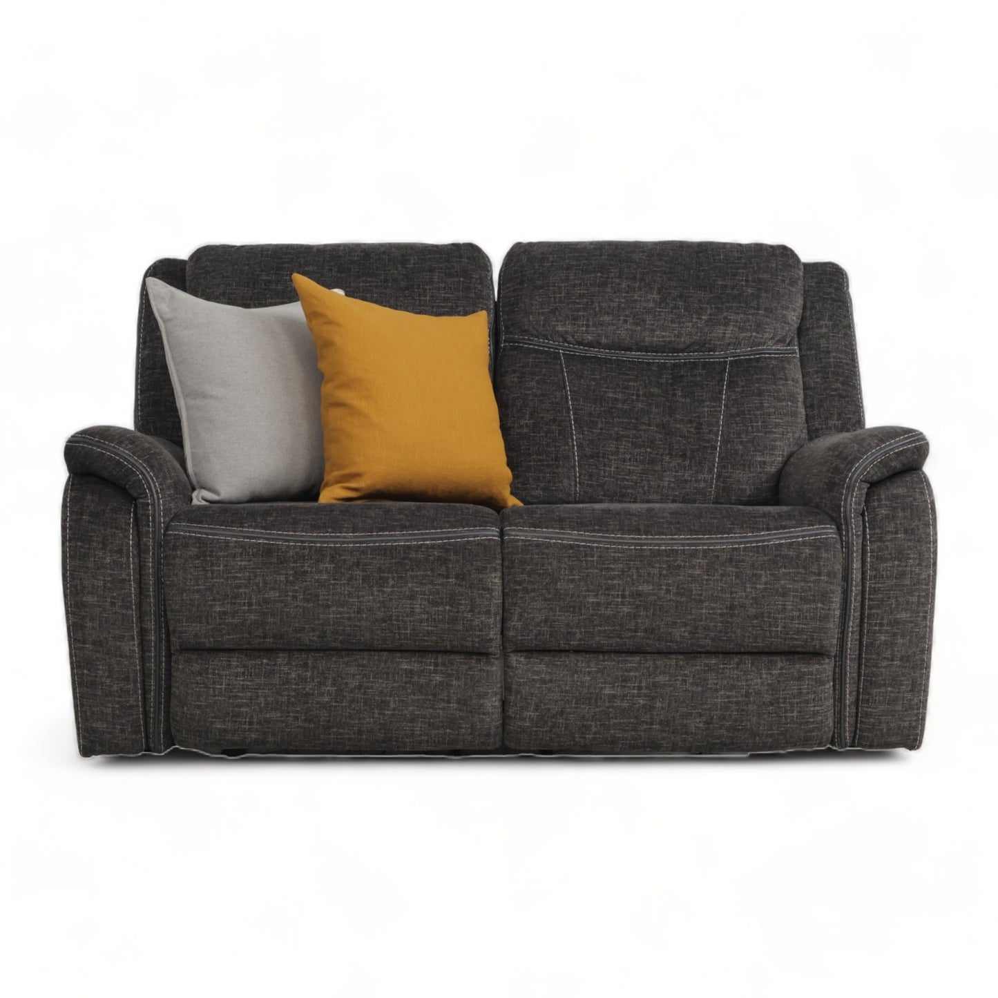 Ubrukt | Mørk grå Leeds 2-seter sofa med recliner