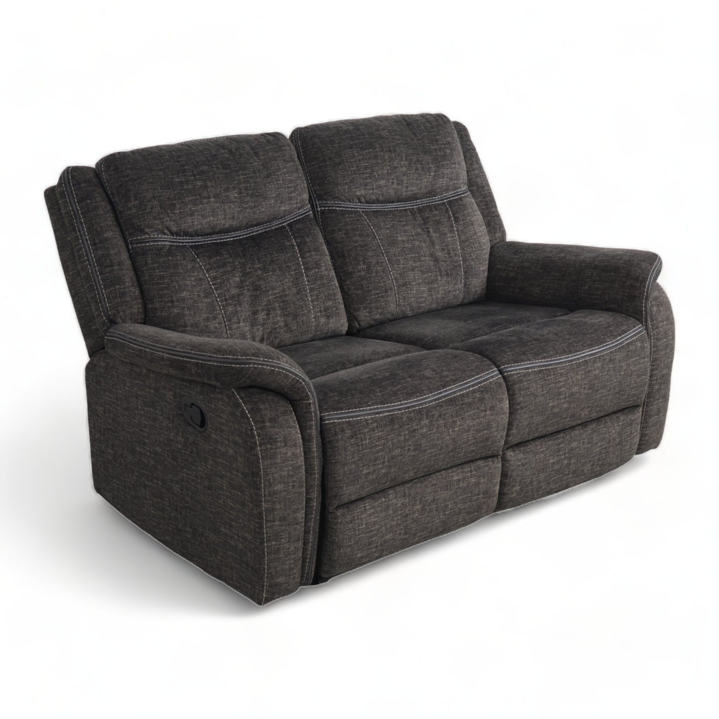 Ubrukt | Mørk grå Leeds 2-seter sofa med recliner
