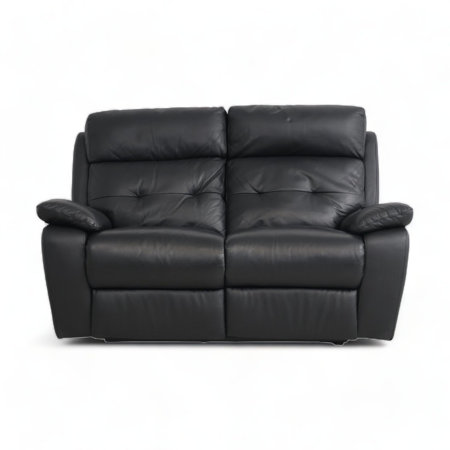 Nyrenset | Sort 2-seter sofa med recliner