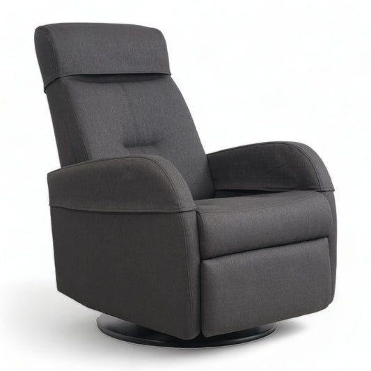 Utmerket tilstand | Mørk grå stol med recliner