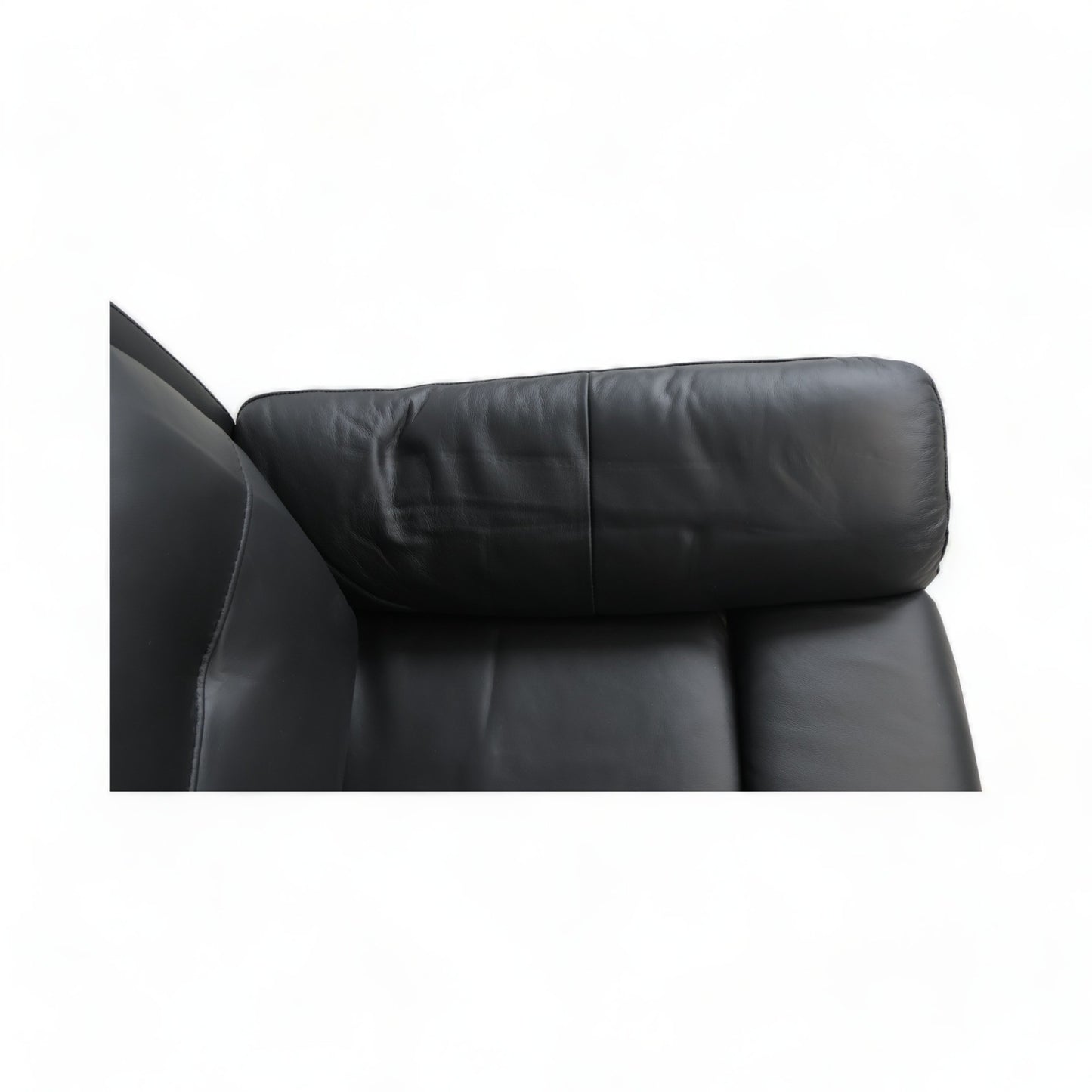 Nyrenset | Sort stol med recliner i skinn