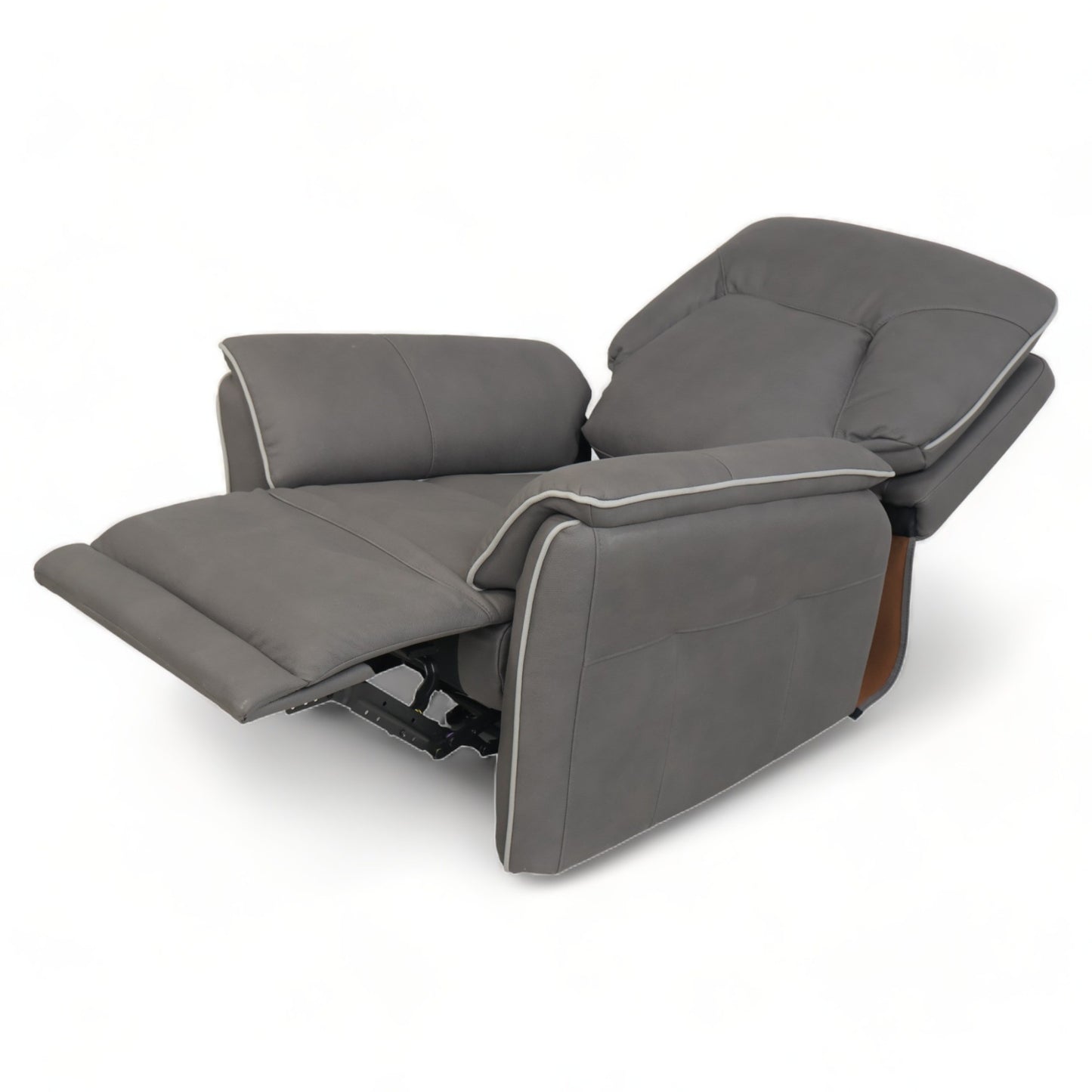 Nyrenset | Mørk grå stol med recliner