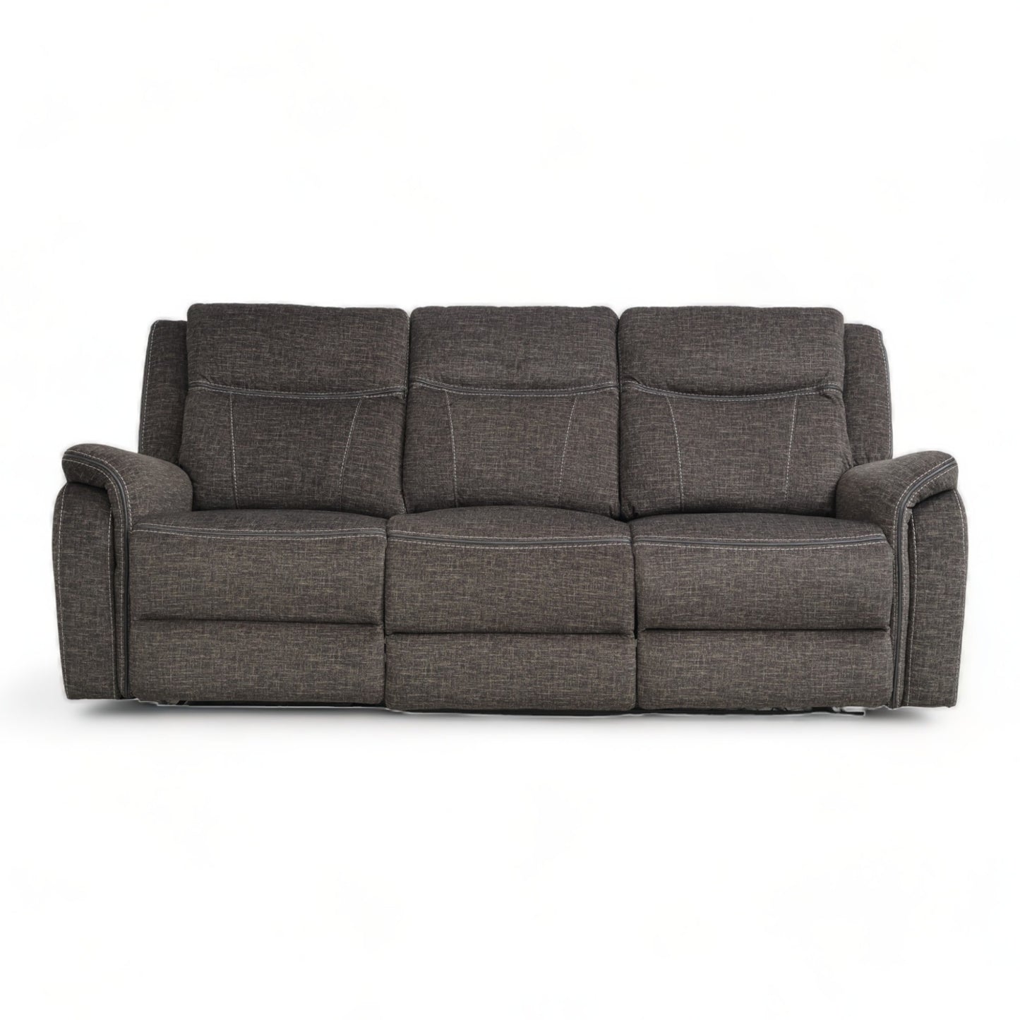 Hely nytt | Mørk grå Vicky 3-seter sofa med recliner