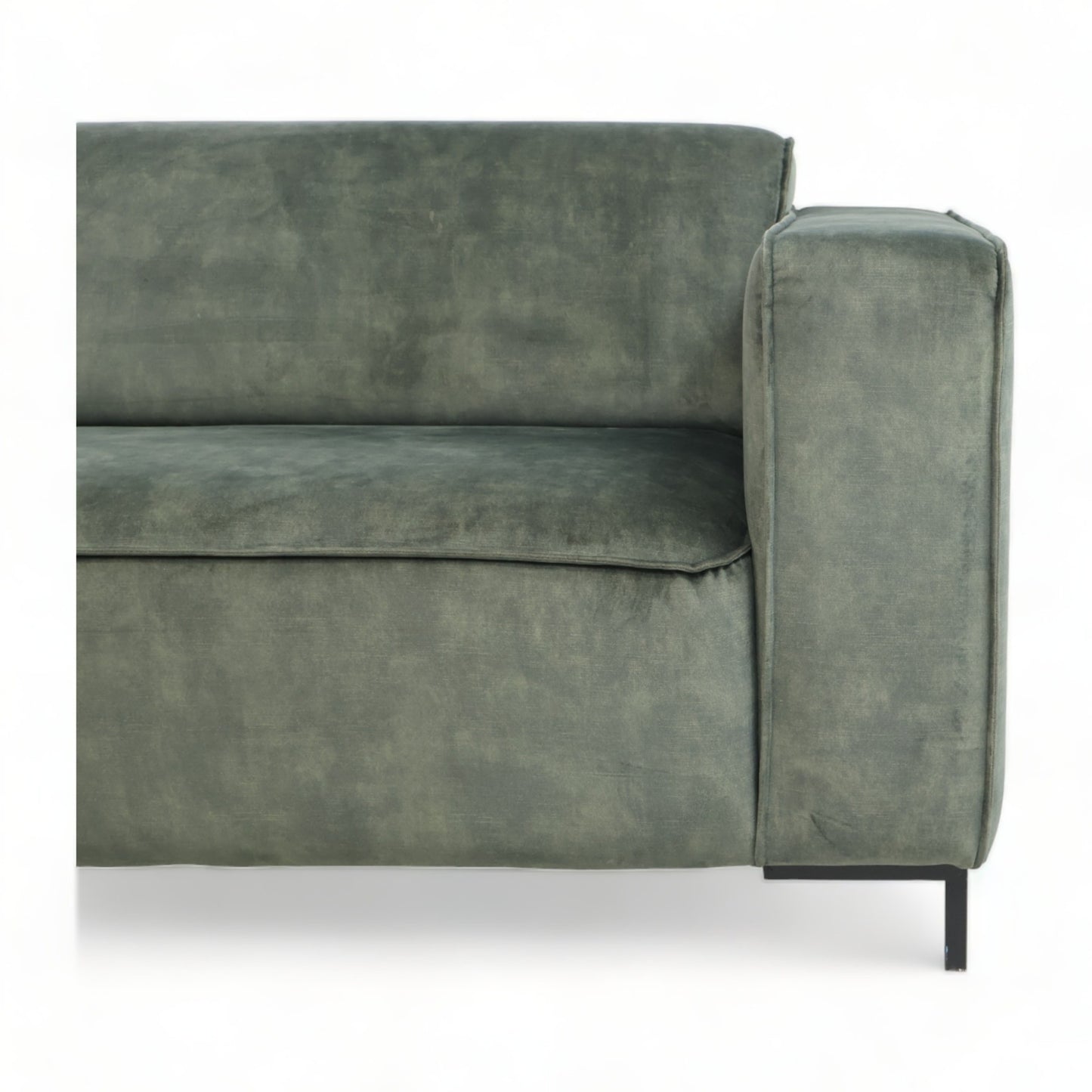Nyrenset | Mørk grønn Skeidar 3-seter sofa i velur