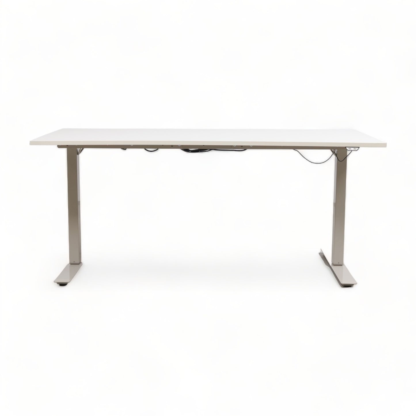Kvalitetsikret | 160x80cm Elektrisk ståbord, hvit/grå