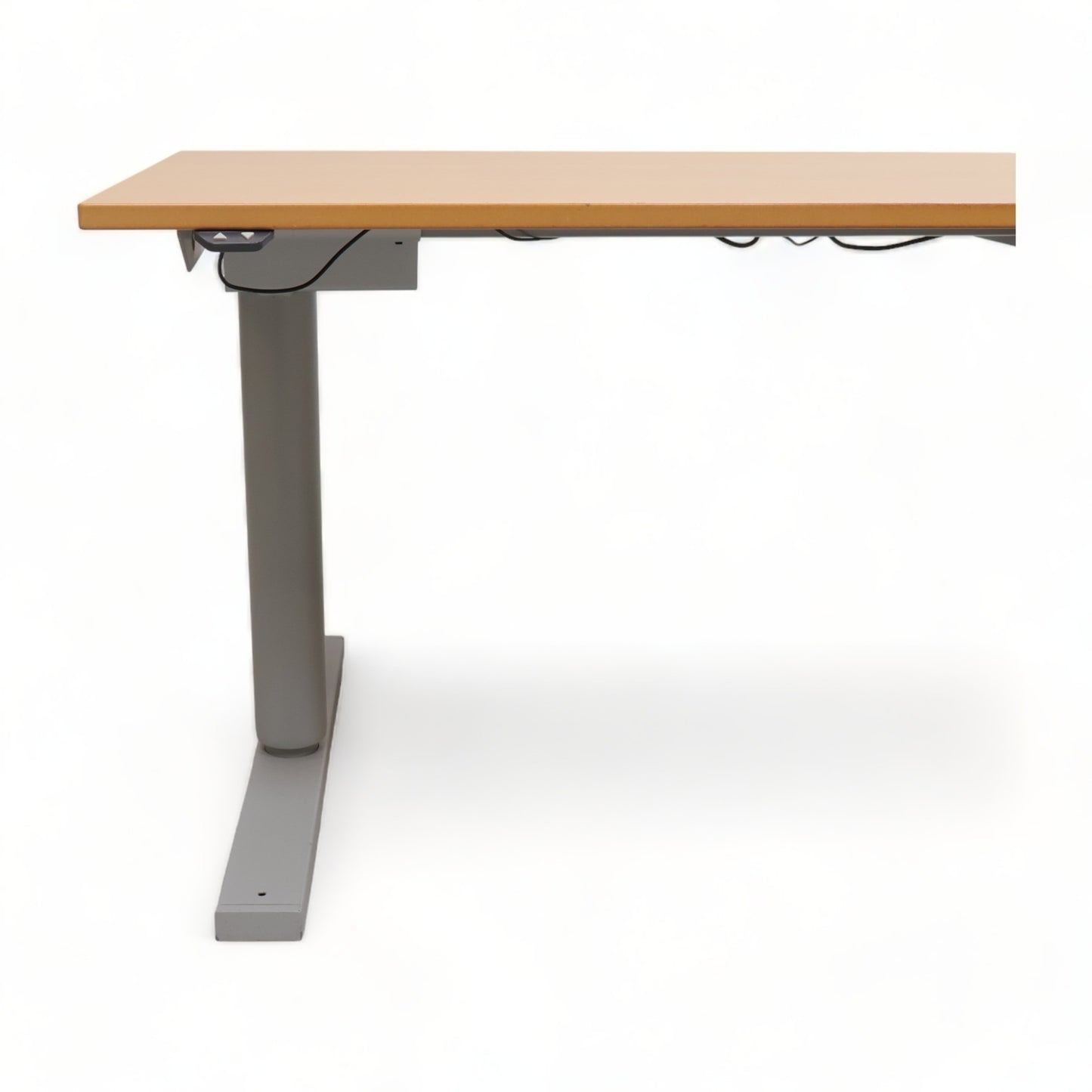 Kvalitetsikret | 180x120 cm Elektrisk hev/senk skrivebord med høyresving