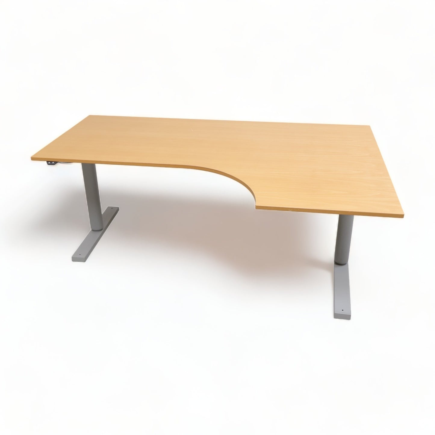 Kvalitetsikret | 180x120 cm Elektrisk hev/senk skrivebord med høyresving