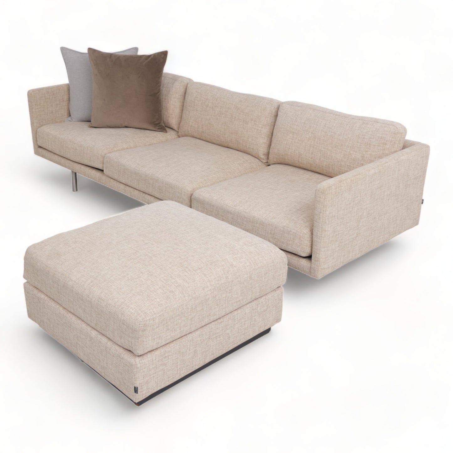 Nyrenset | Beige Bolia 3-seter sofa med Bolia puff