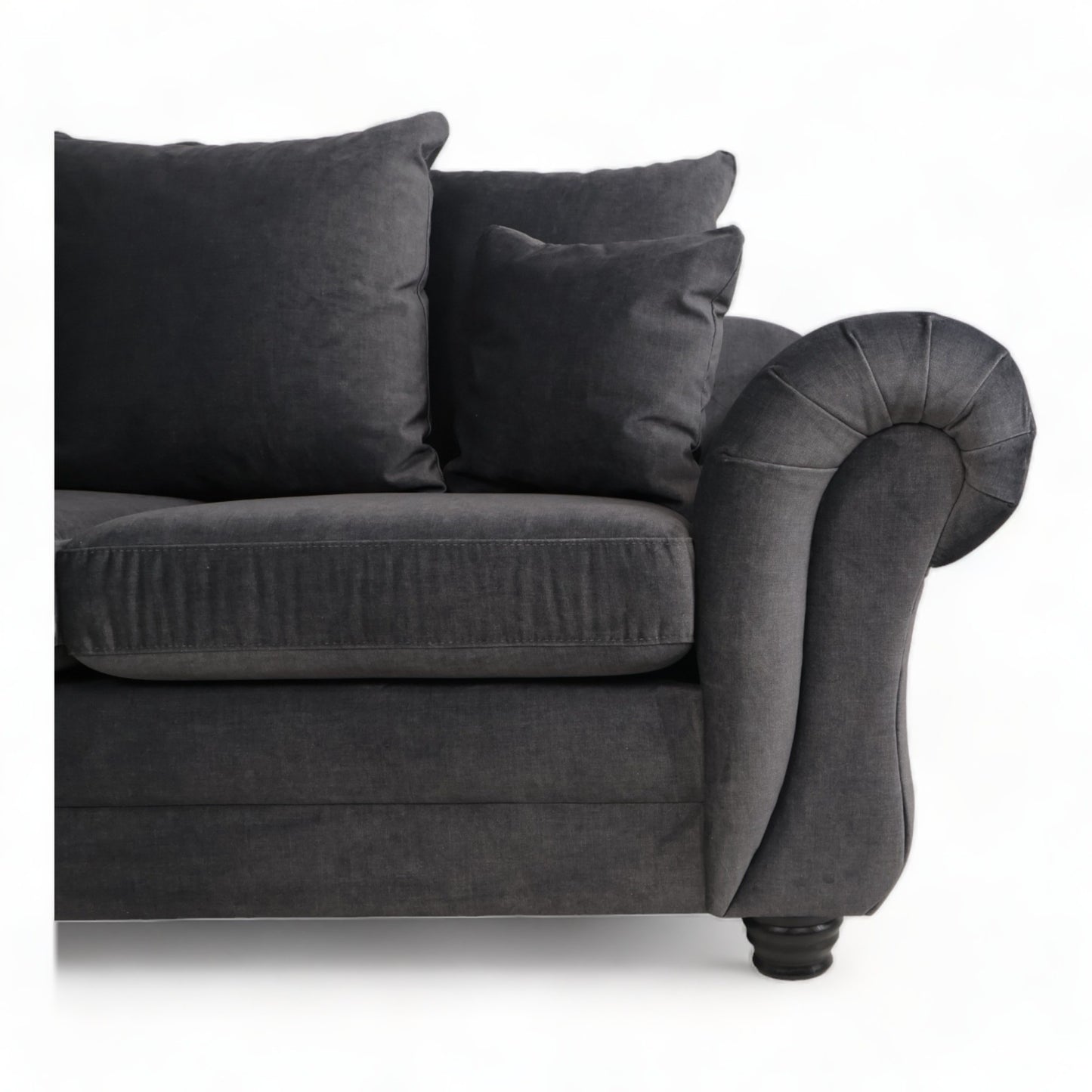 Helt ny | Mørk Grå 2-seter sofa i velur