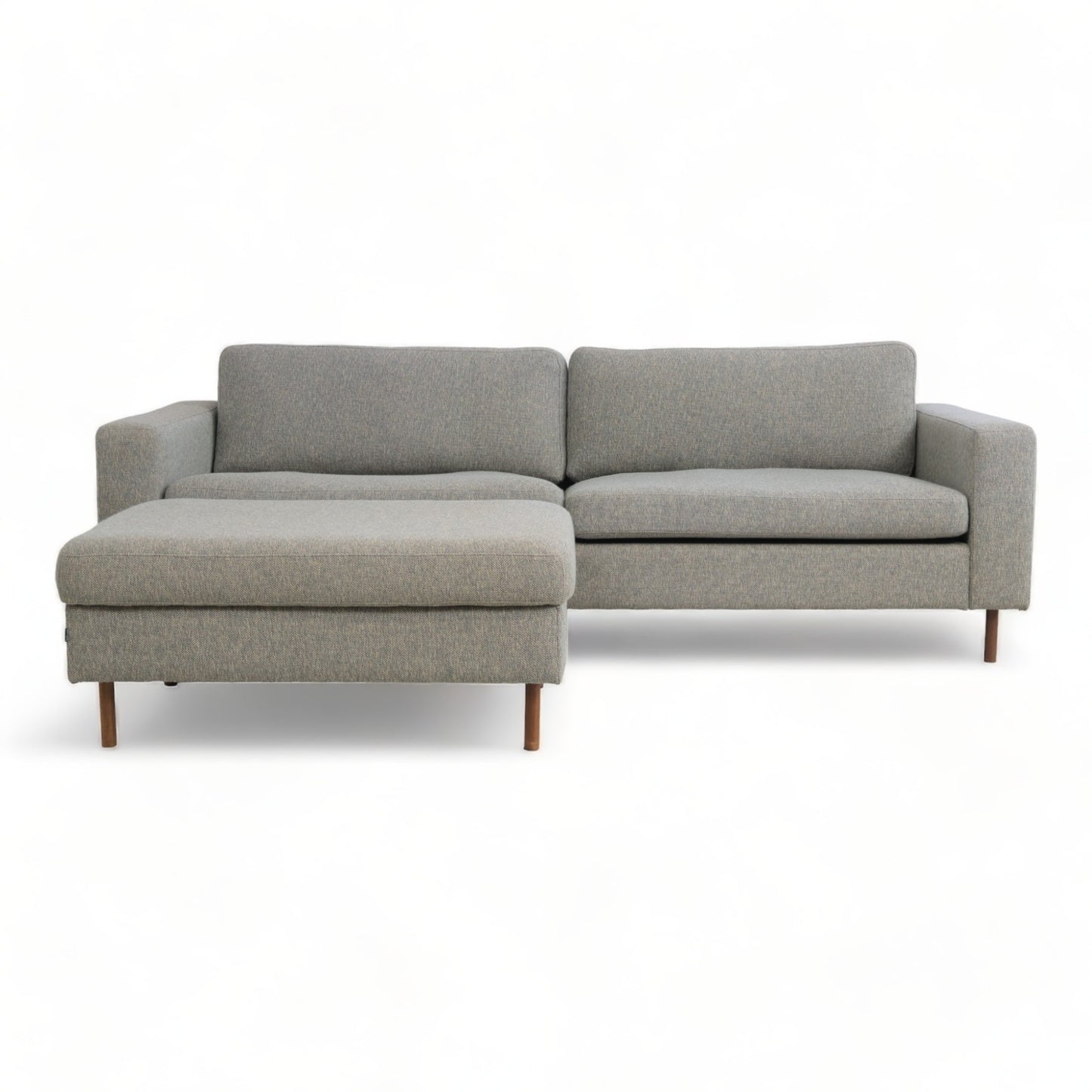 Nyrenset | Grågrønn Bolia Scandinavia 3-seter sofa med puff