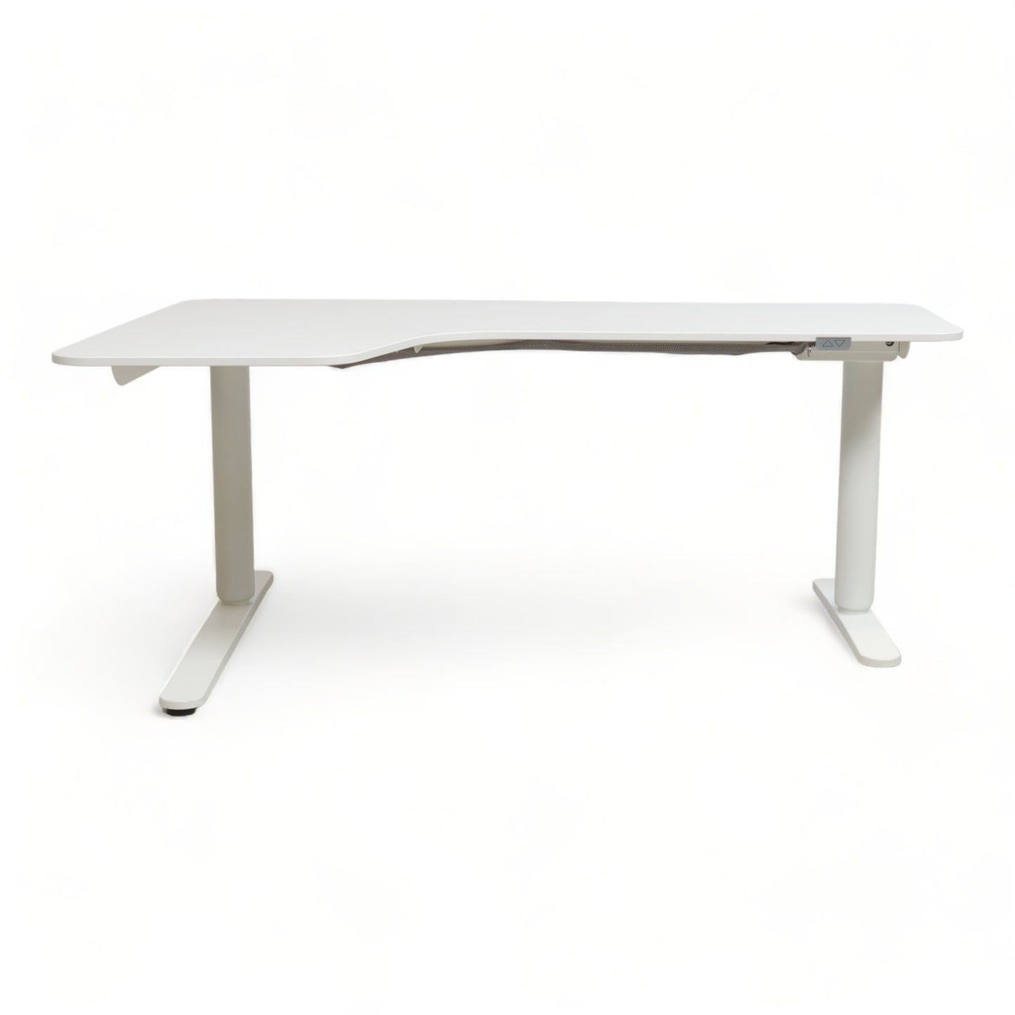 Elektrisk hev/senk Bekant hjørnebord fra IKEA, venstre. 160x110