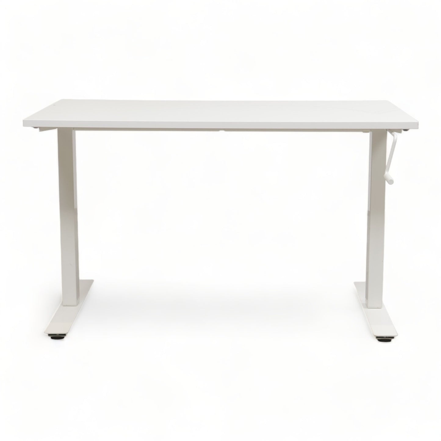 Skrivebord 120x70 cm med sveiv, hvit laminat, IKEA Skarestad