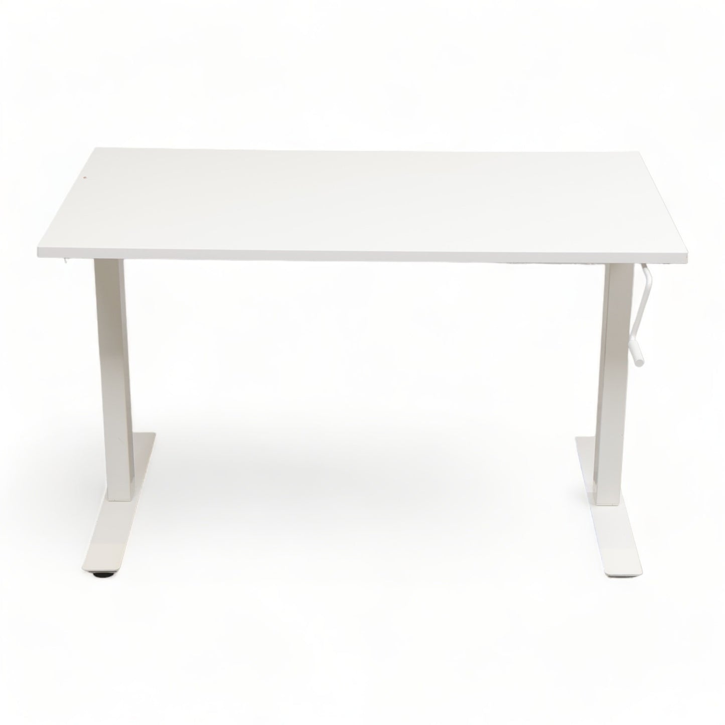 Skrivebord 120x70 cm med sveiv, hvit laminat, IKEA Skarestad