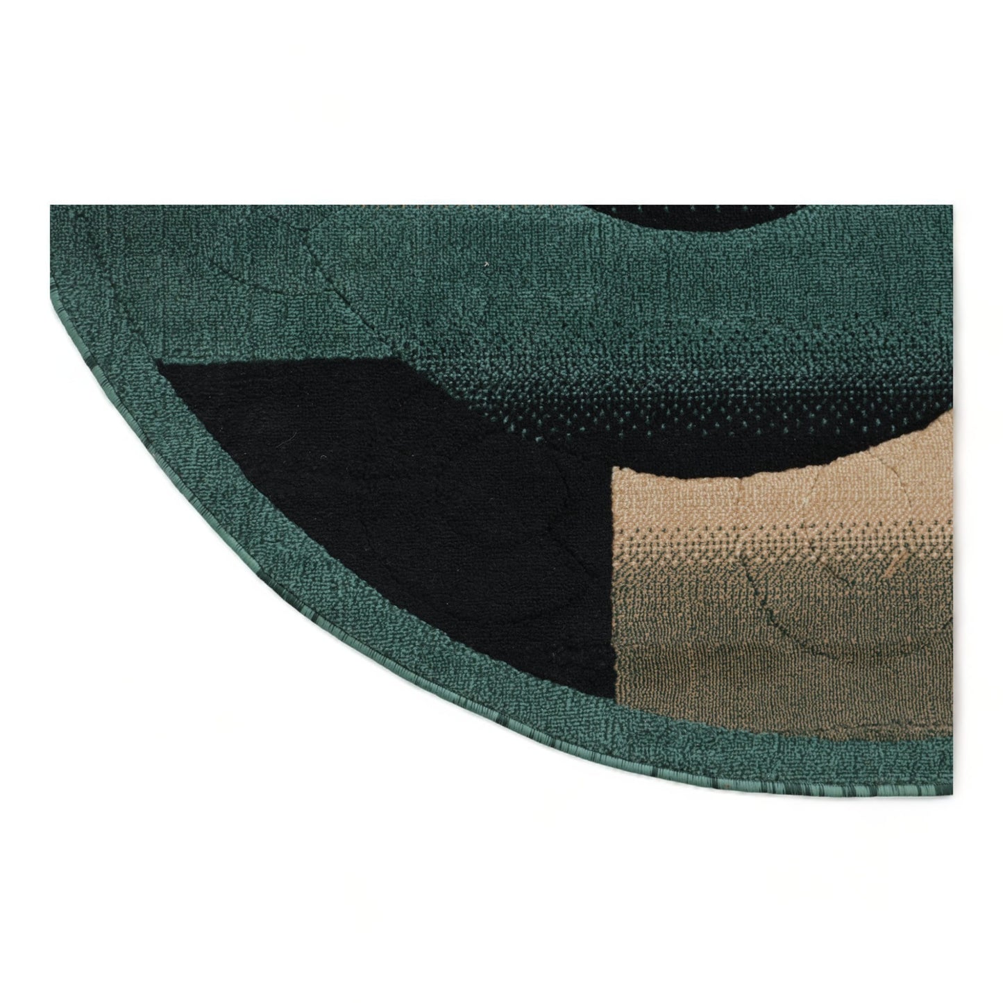 Nyrenset | Grønn og svart mønstrete teppe