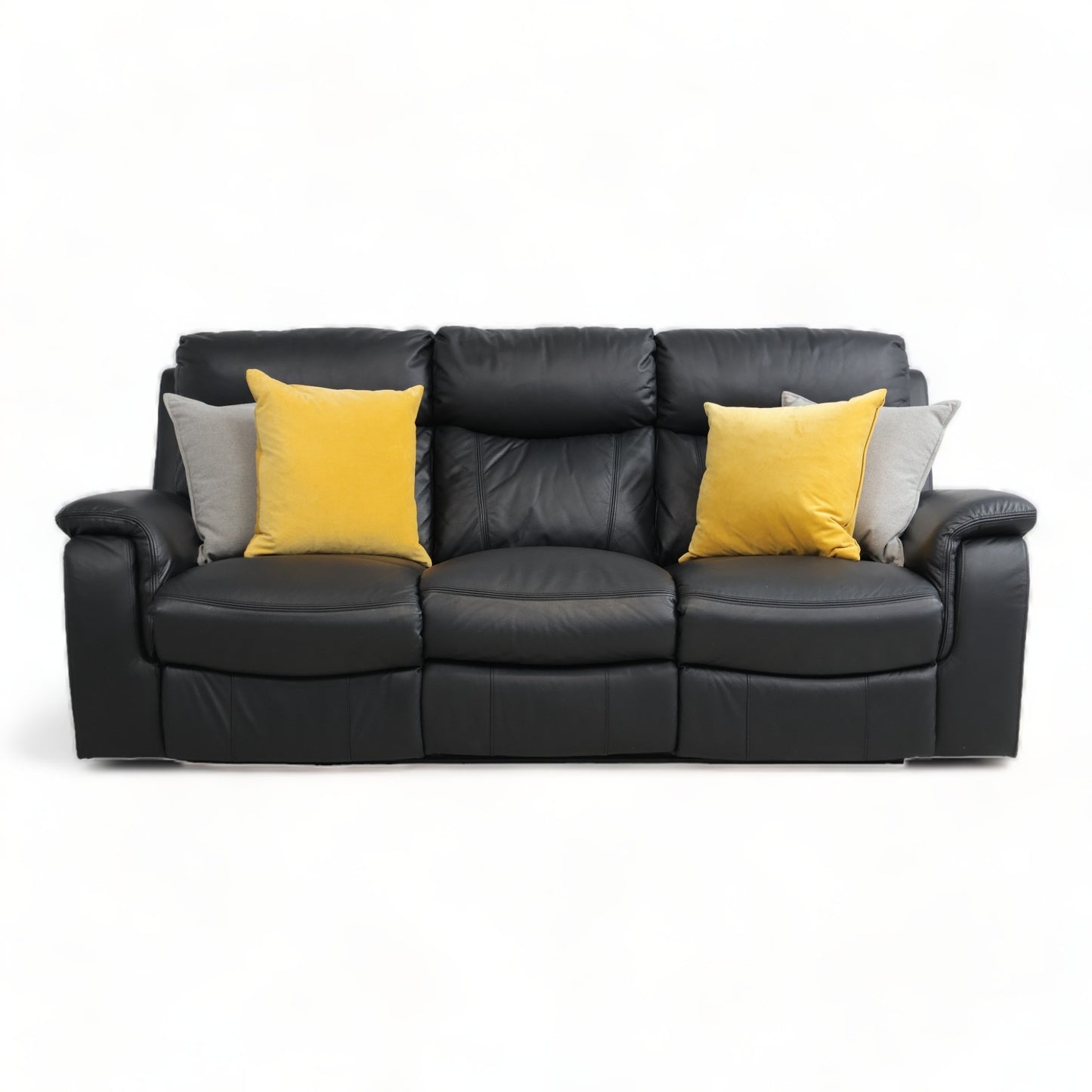 Nyrenset | Sort Mayfield 3-seter sofa med recliner