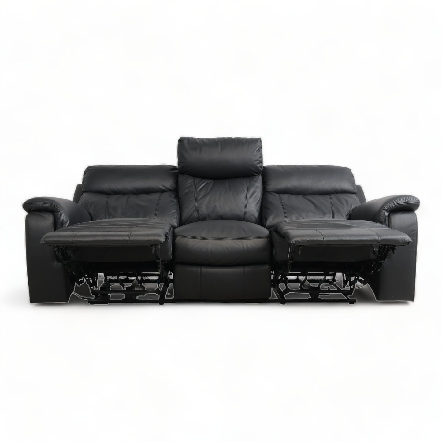 Nyrenset | Sort Mayfield 3-seter sofa med recliner