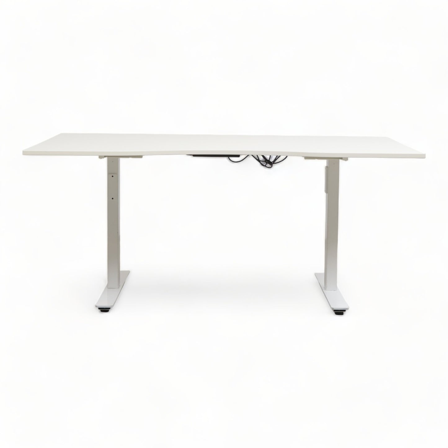 Kvalitetssikret | Elektrisk hev/senk skrivebord, helhvit. 160x100 cm