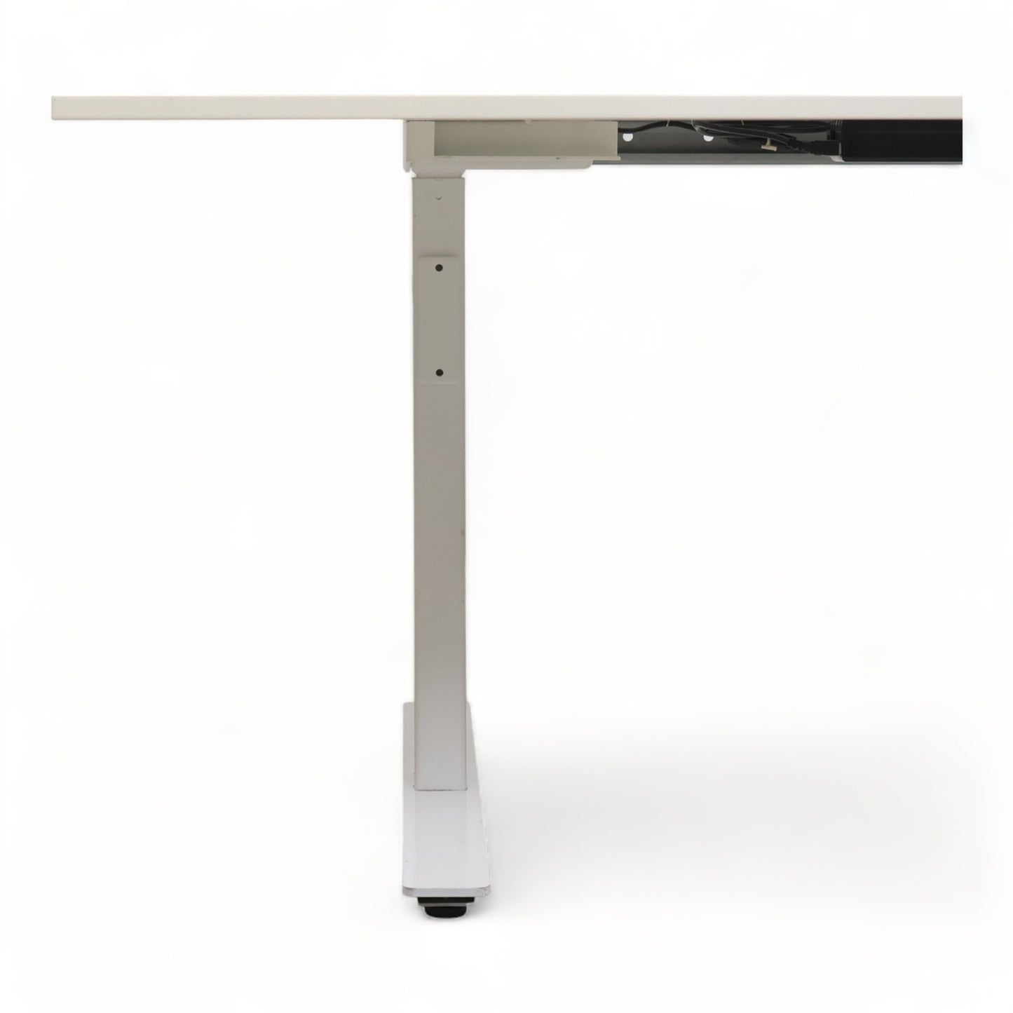 Kvalitetssikret | Elektrisk hev/senk skrivebord, helhvit. 160x100 cm