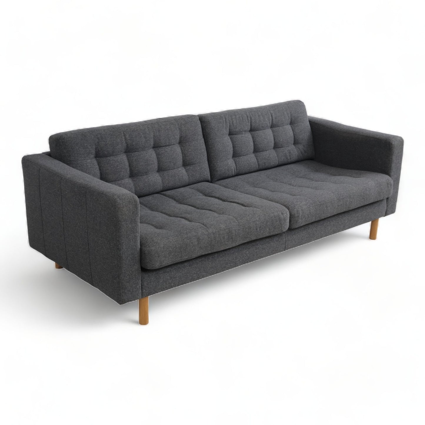 Nyrenset | Mørk grå IKEA Landskrona 3-seter sofa