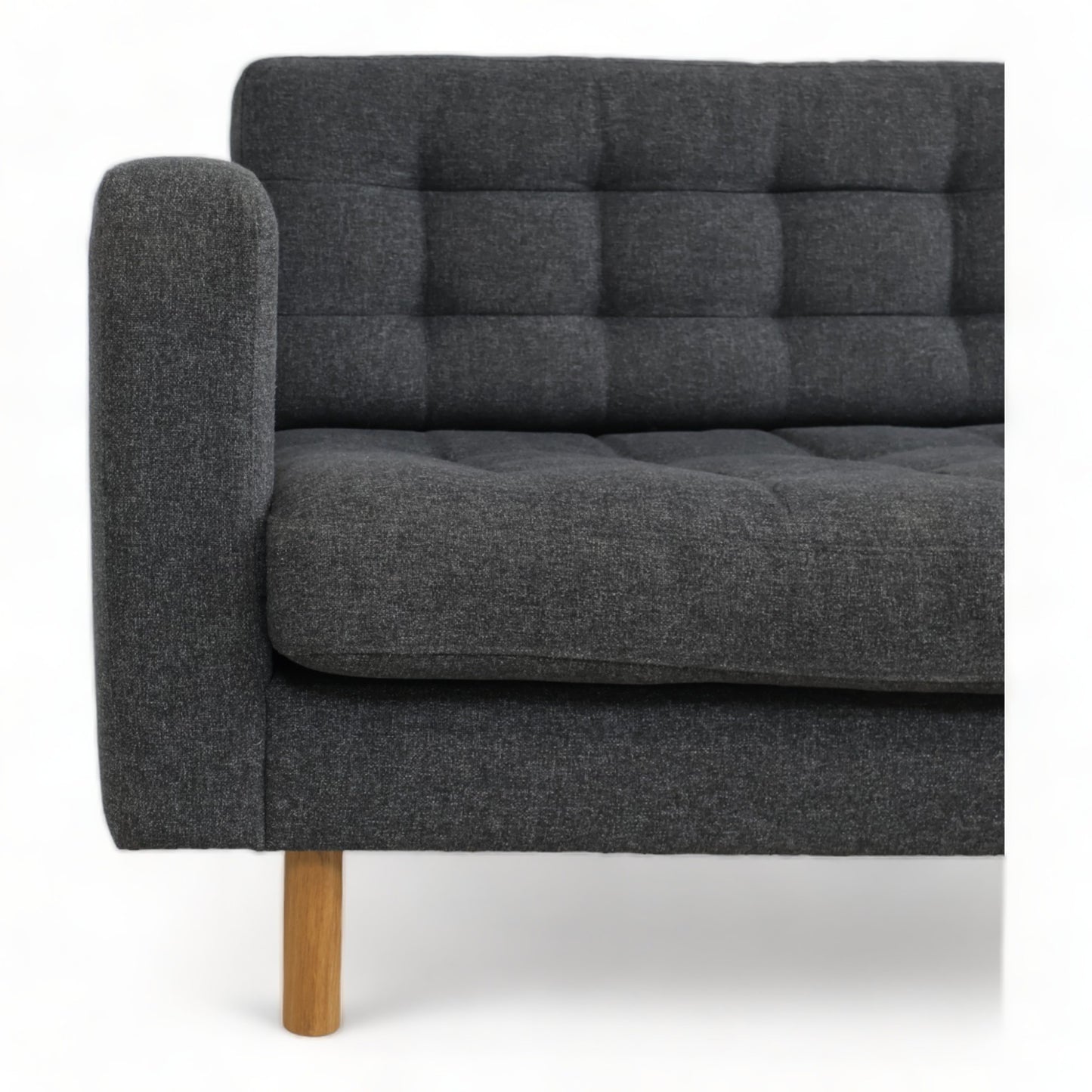 Nyrenset | Mørk grå IKEA Landskrona 3-seter sofa