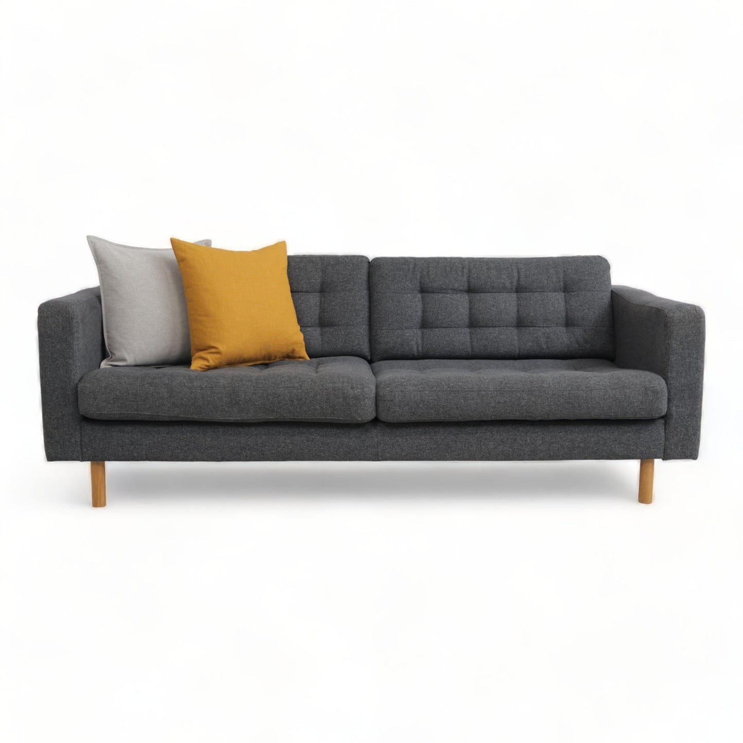 Nyrenset | Mørk grå IKEA Landskrona 3-seter sofa