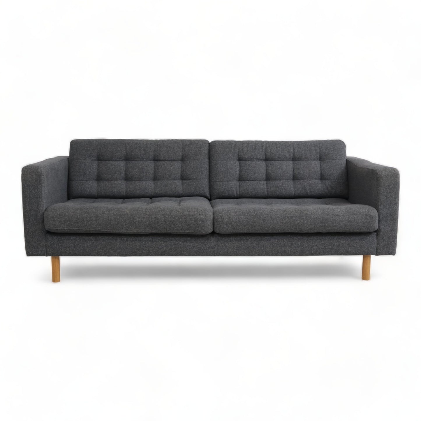 Nyrenset | Mørk grå IKEA Landskrona 3-seter sofa