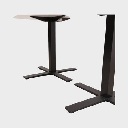 Kvalitetssikret | 180x90 cm, ovalt bord med sort kryssunderstell