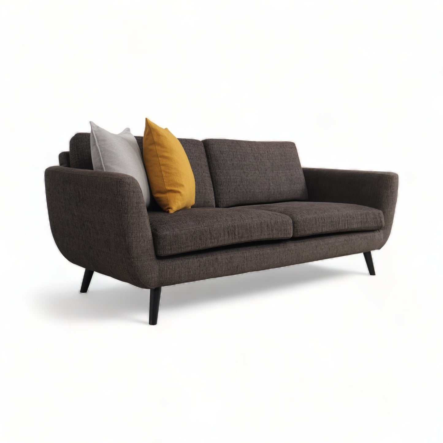 Nyrenset | Mørk brun Furninova 3-seter sofa