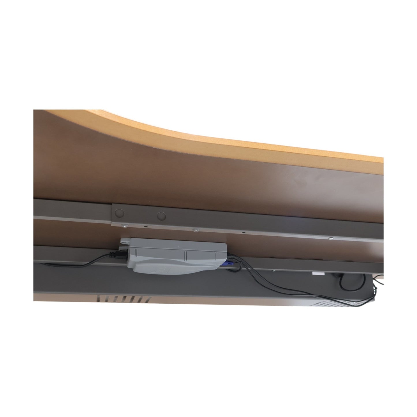 Fullt utstyrt | Elektrisk hev/senk skrivebord (200x80/120) fra Rol Ergo, høyre bue - Secundo