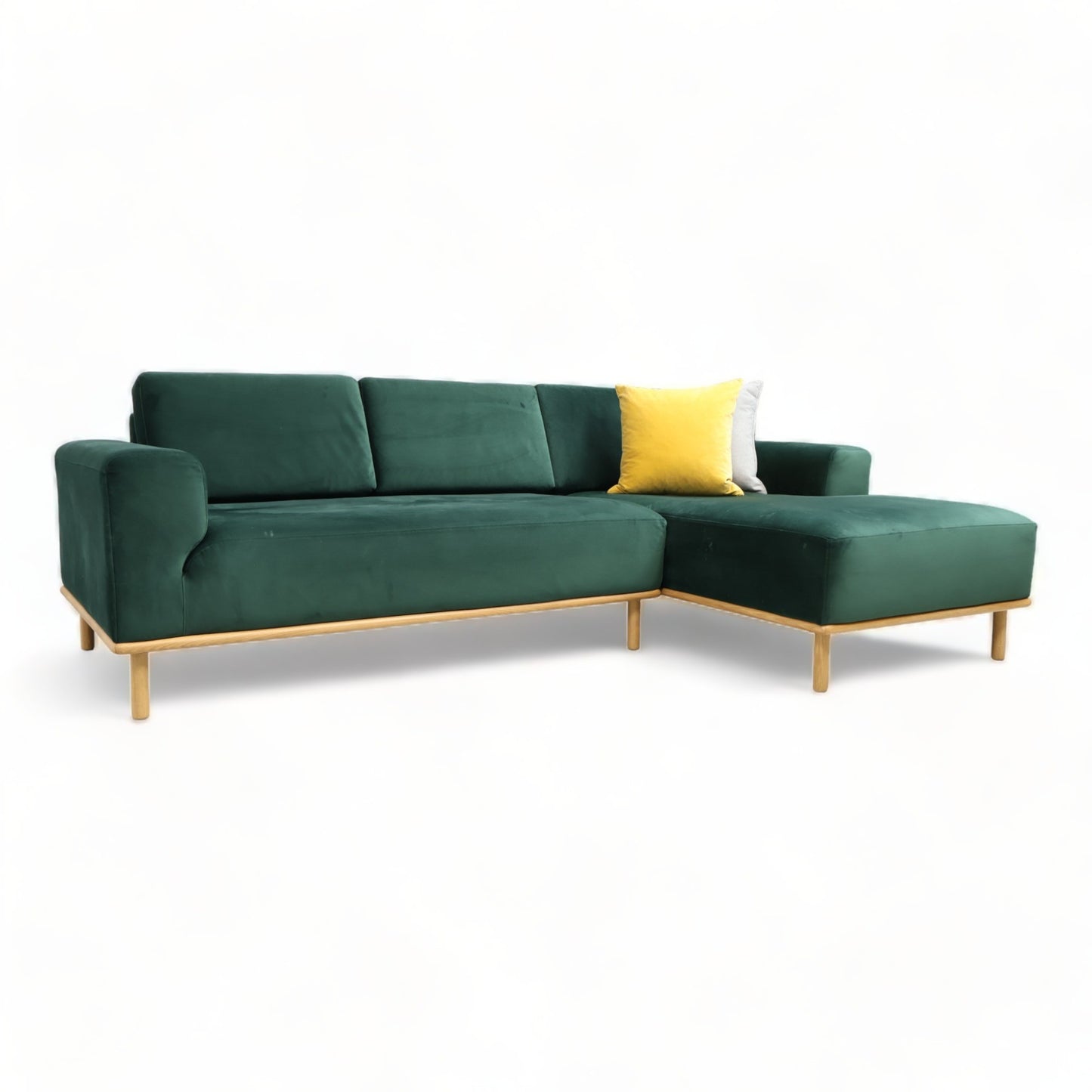 Nyrenset | Grønn VILMAR 3-seter sofa med sjeselong fra SofaCompany - Secundo