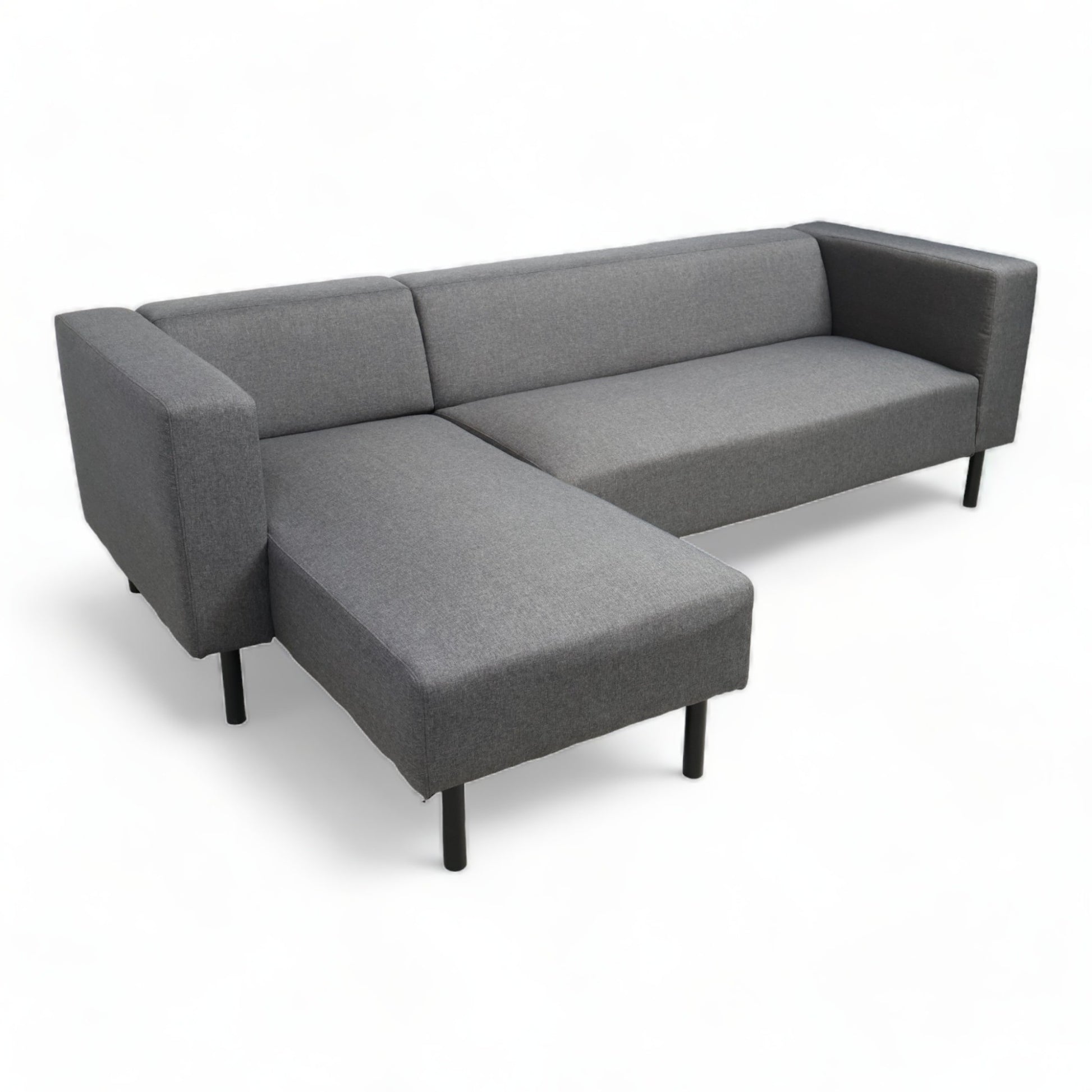 Nyrenset | Mørk grå Jysk Karise 3-seter sofa med sjeselong - Secundo