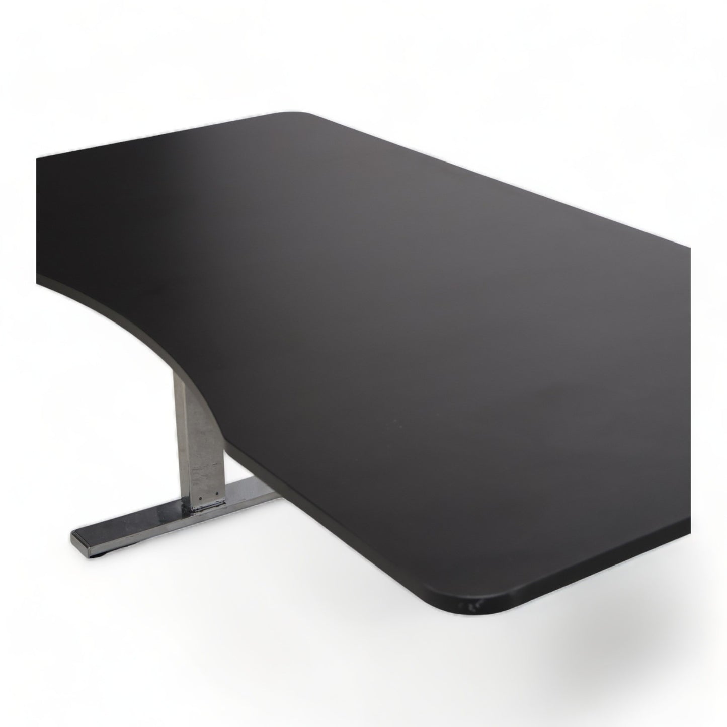 Kvalitetssikret | 145×73 cm, Elektrisk hev/senk skrivebord, Sort/Krom - Secundo