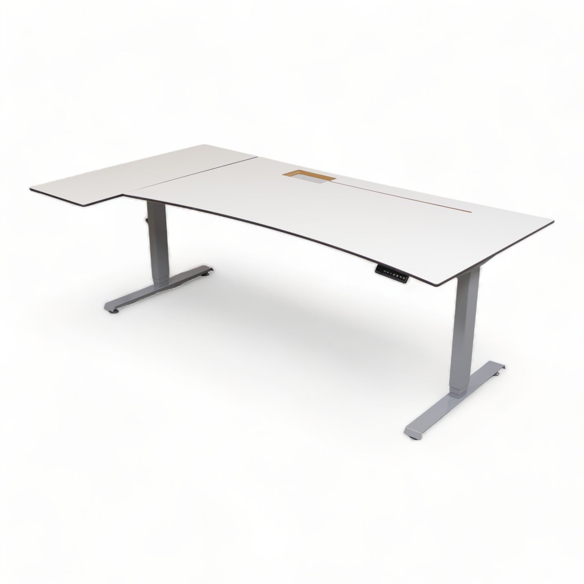 Kvalitetssikret | 200x120 cm, Elektrisk hev/senk skrivebord med venstresving - Secundo