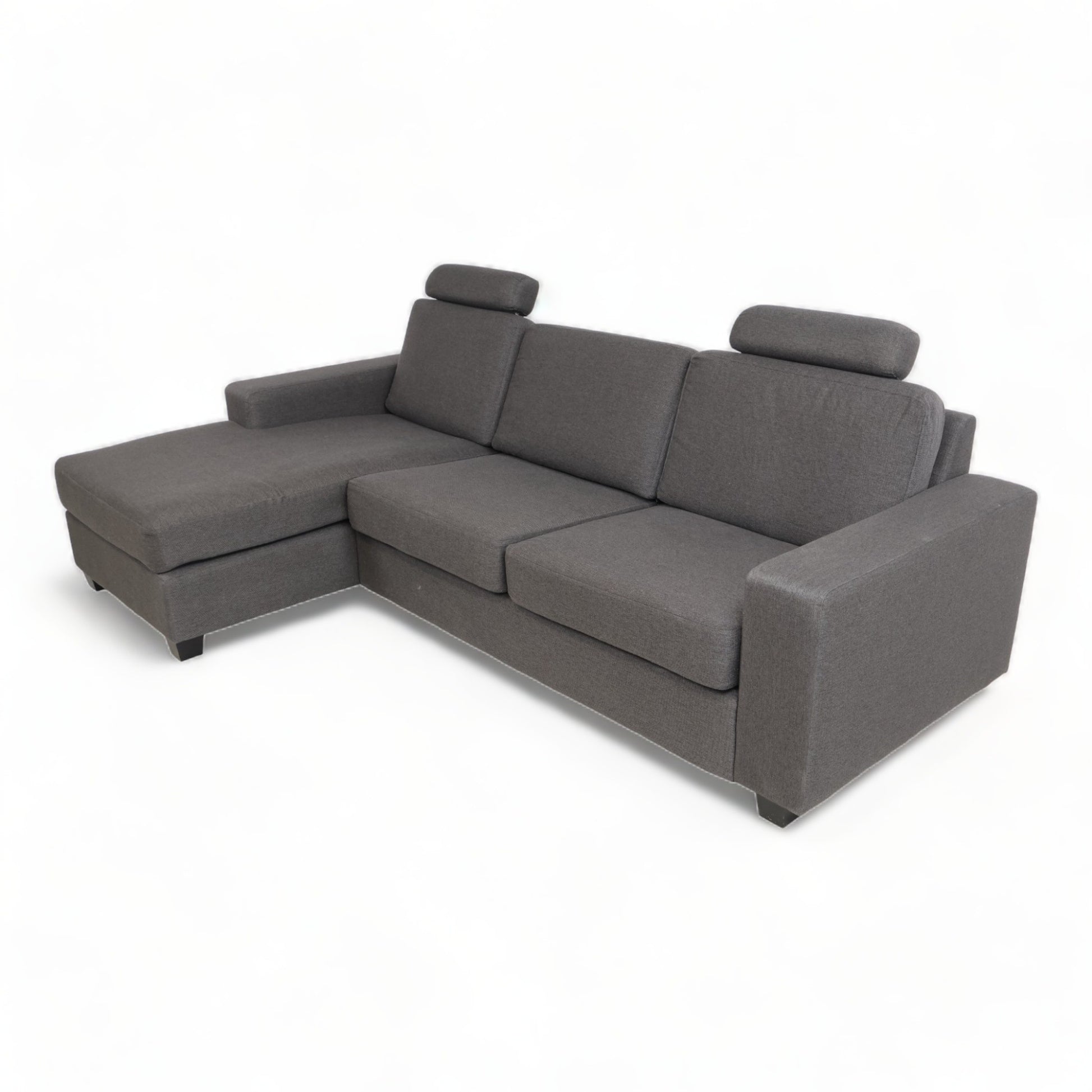 Nyrenset | Gråbrun sofa med sjeselong - Secundo