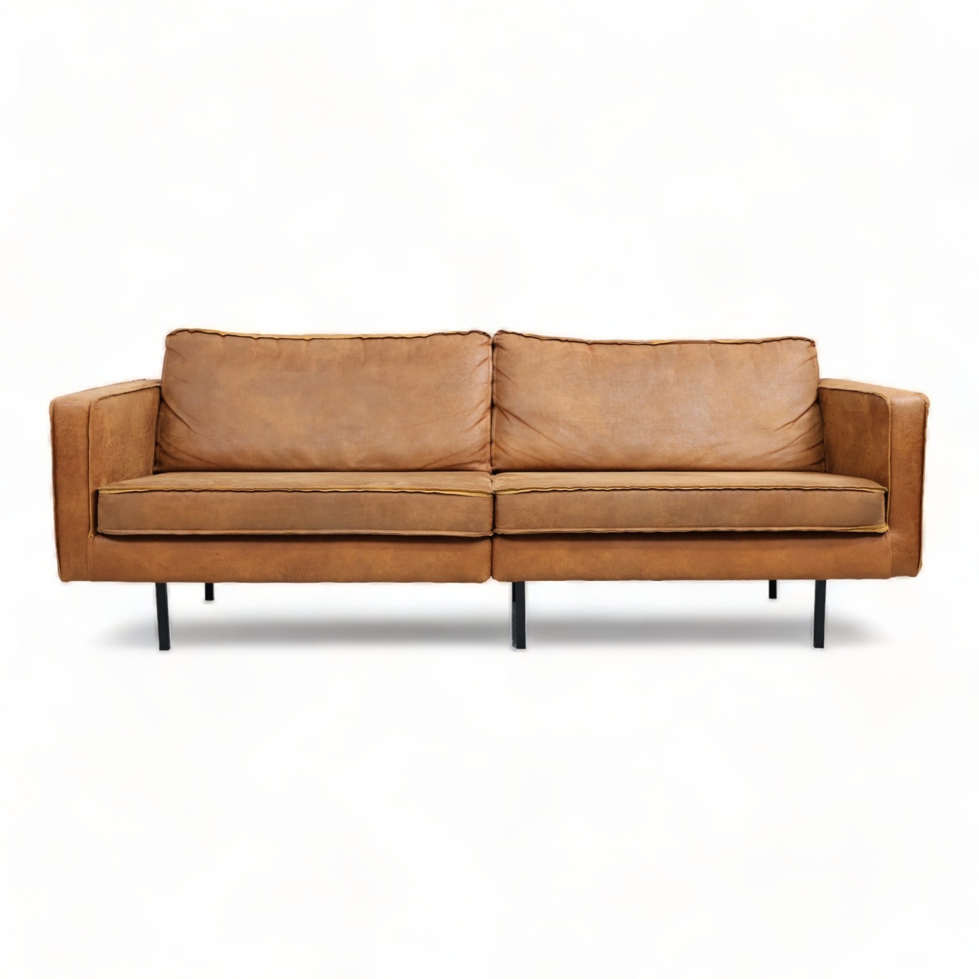 Nyrenset | Brun 3-seter sofa i skinn - Secundo
