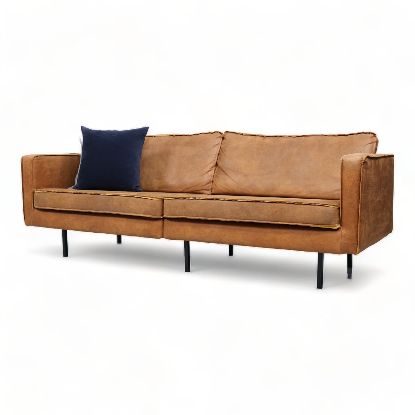 Nyrenset | Brun 3-seter sofa i skinn - Secundo
