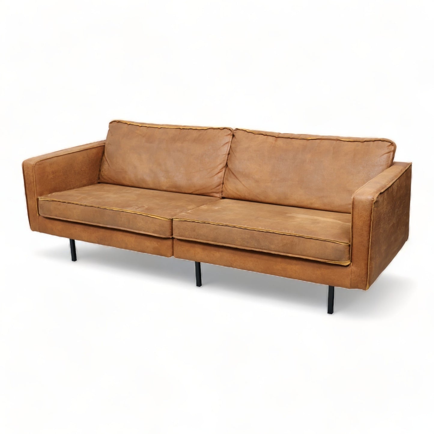 Nyrenset | Brun 3-seter sofa i skinn - Secundo