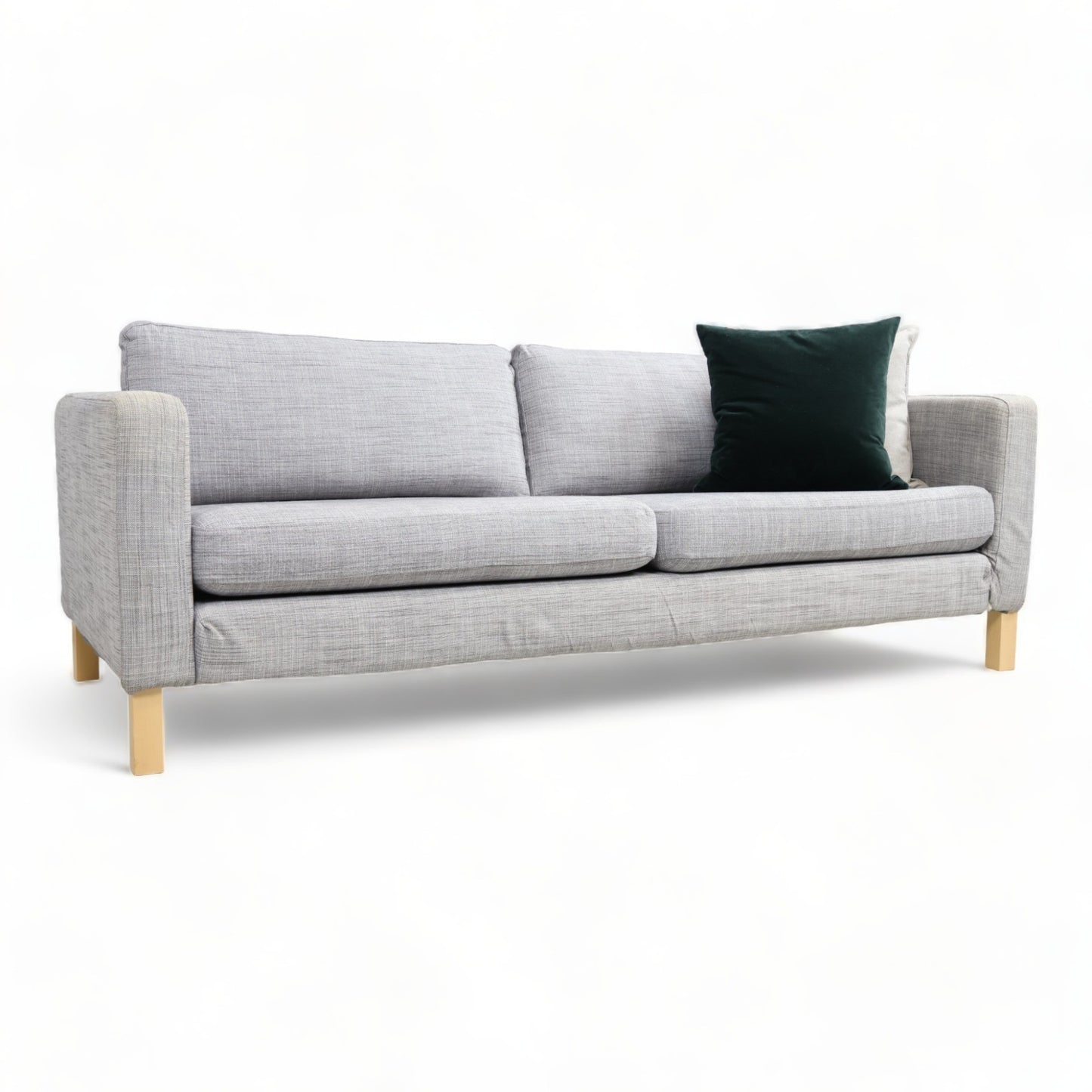 Nyrenset | Lys grå IKEA Karlstad 3-seter sofa