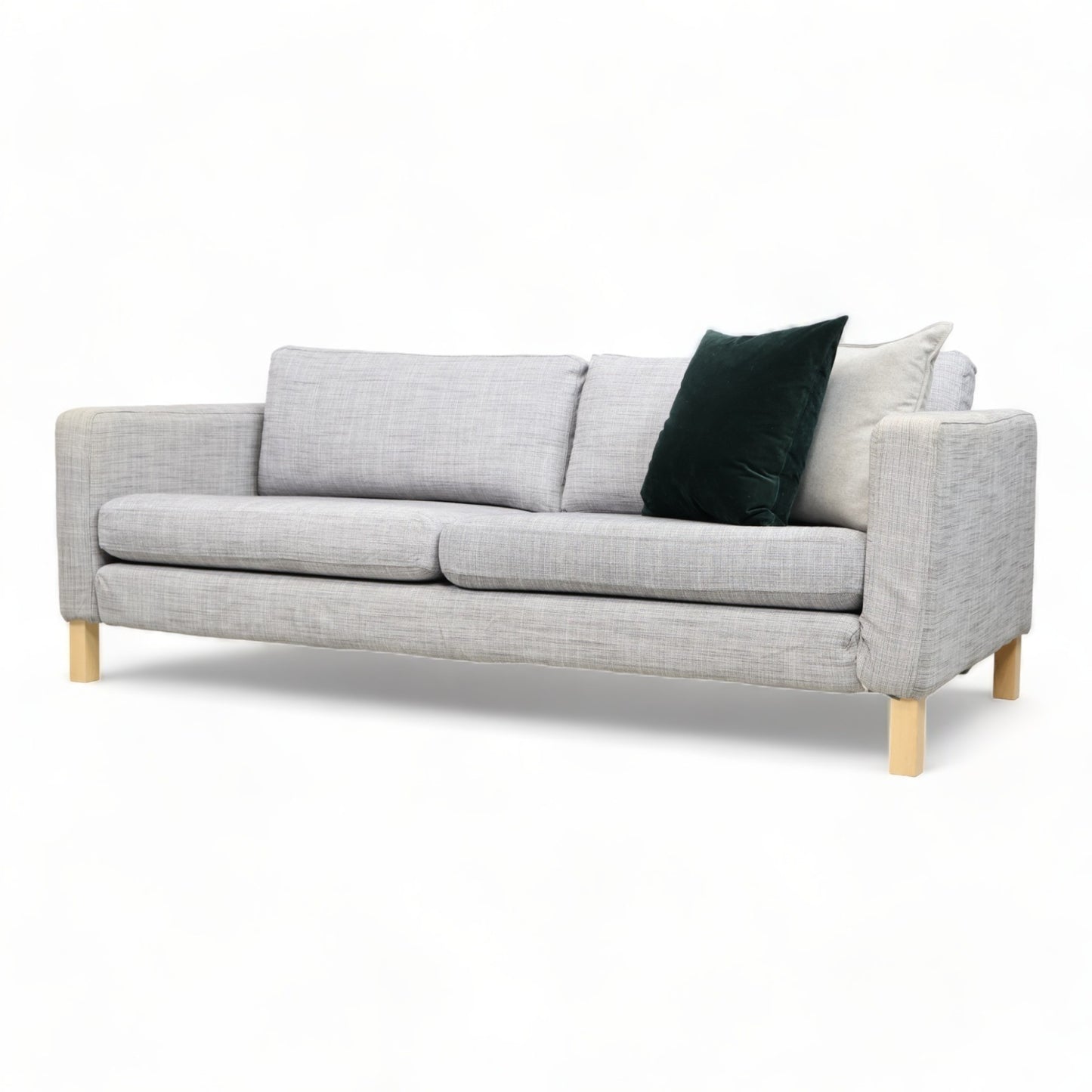 Nyrenset | Lys grå IKEA Karlstad 3-seter sofa