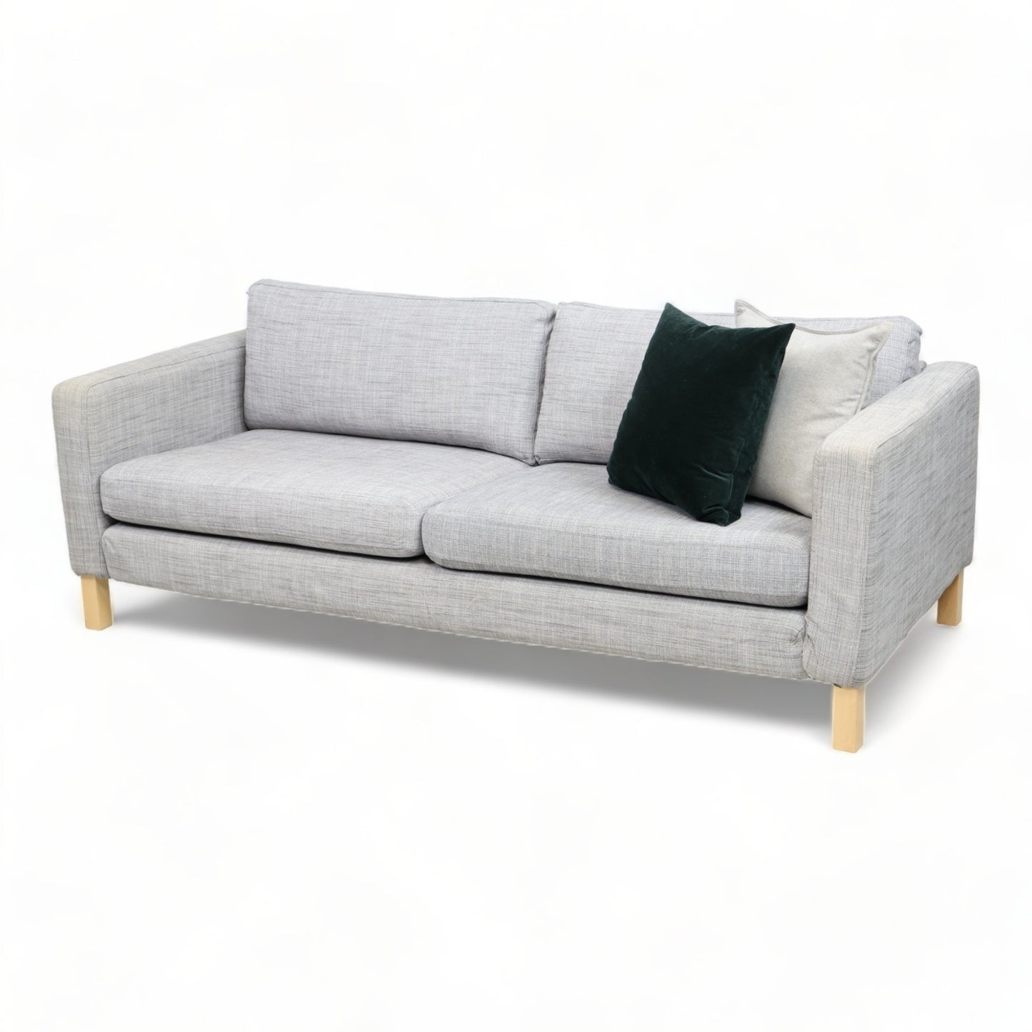 Nyrenset | Lys grå IKEA Karlstad 3-seter sofa